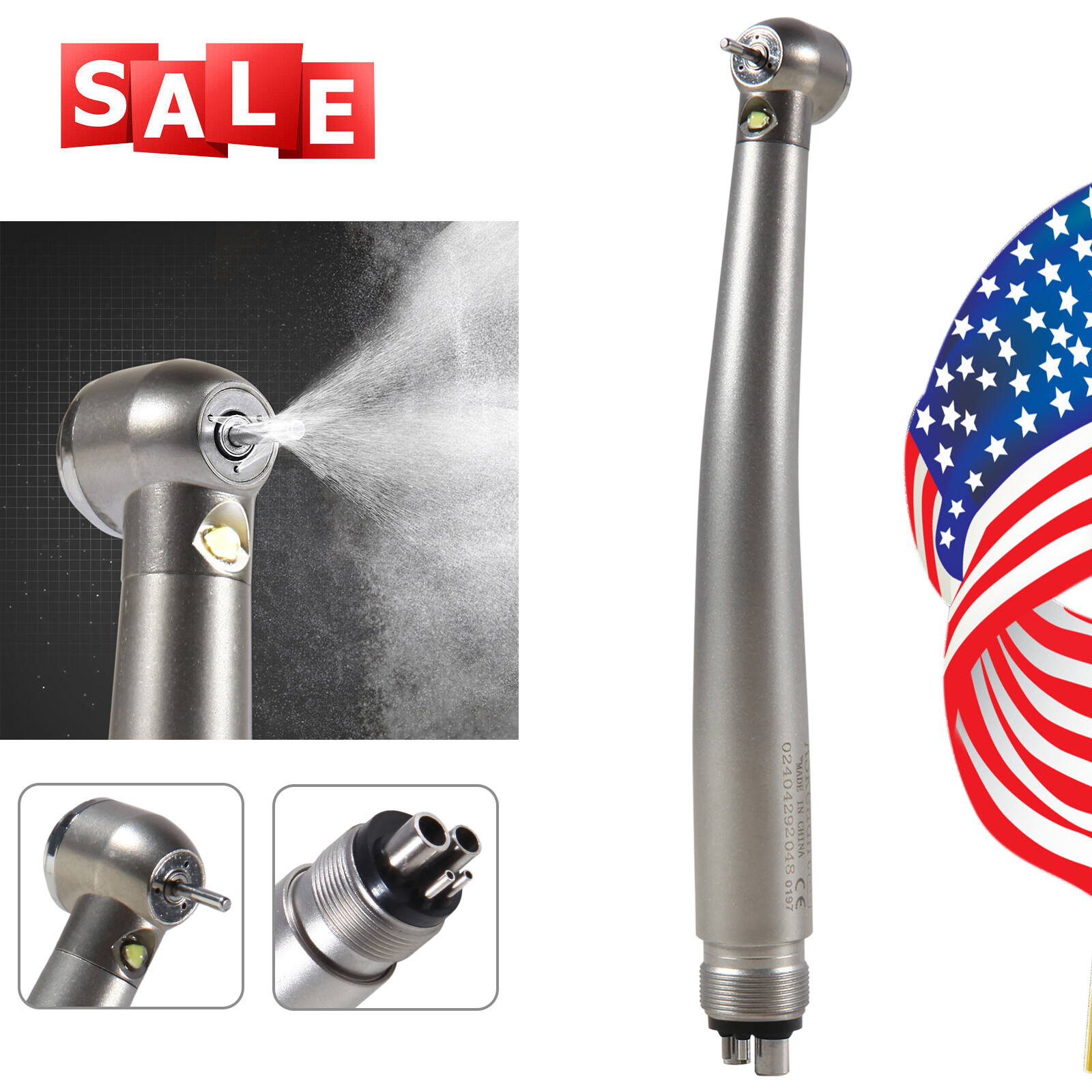 NSK Type Dental PANA MAX High Speed LED Handpieces Internal Triple Spray 2/4H US