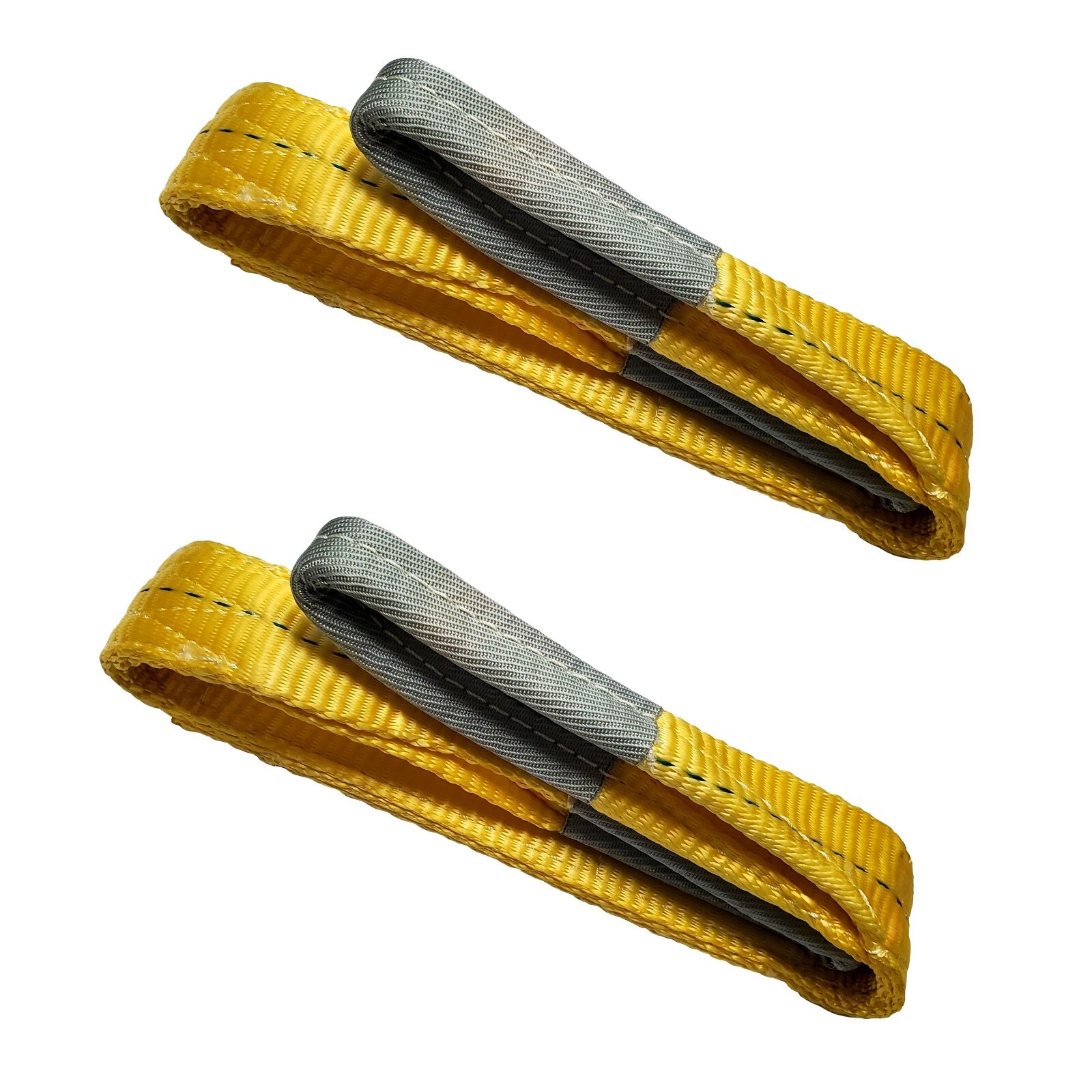 2 Pack Heavy Duty 2-Ply 2″ x 9ft Polyester Web Sling Lifting Strap WLL 6200 lbs