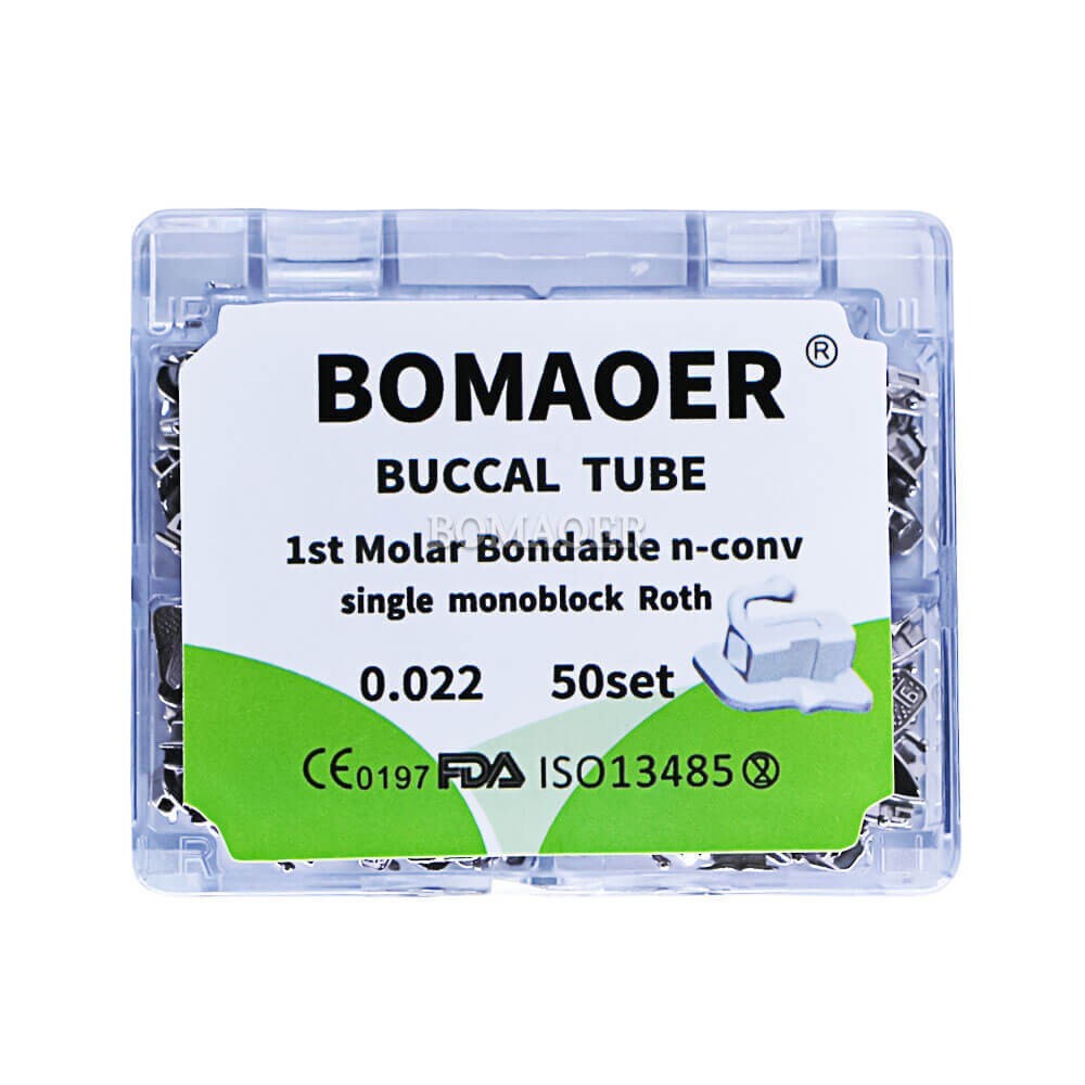Dental orthodontic BOMAOER 1st molar Monoblock buccal tube roth 0.022 50 sets