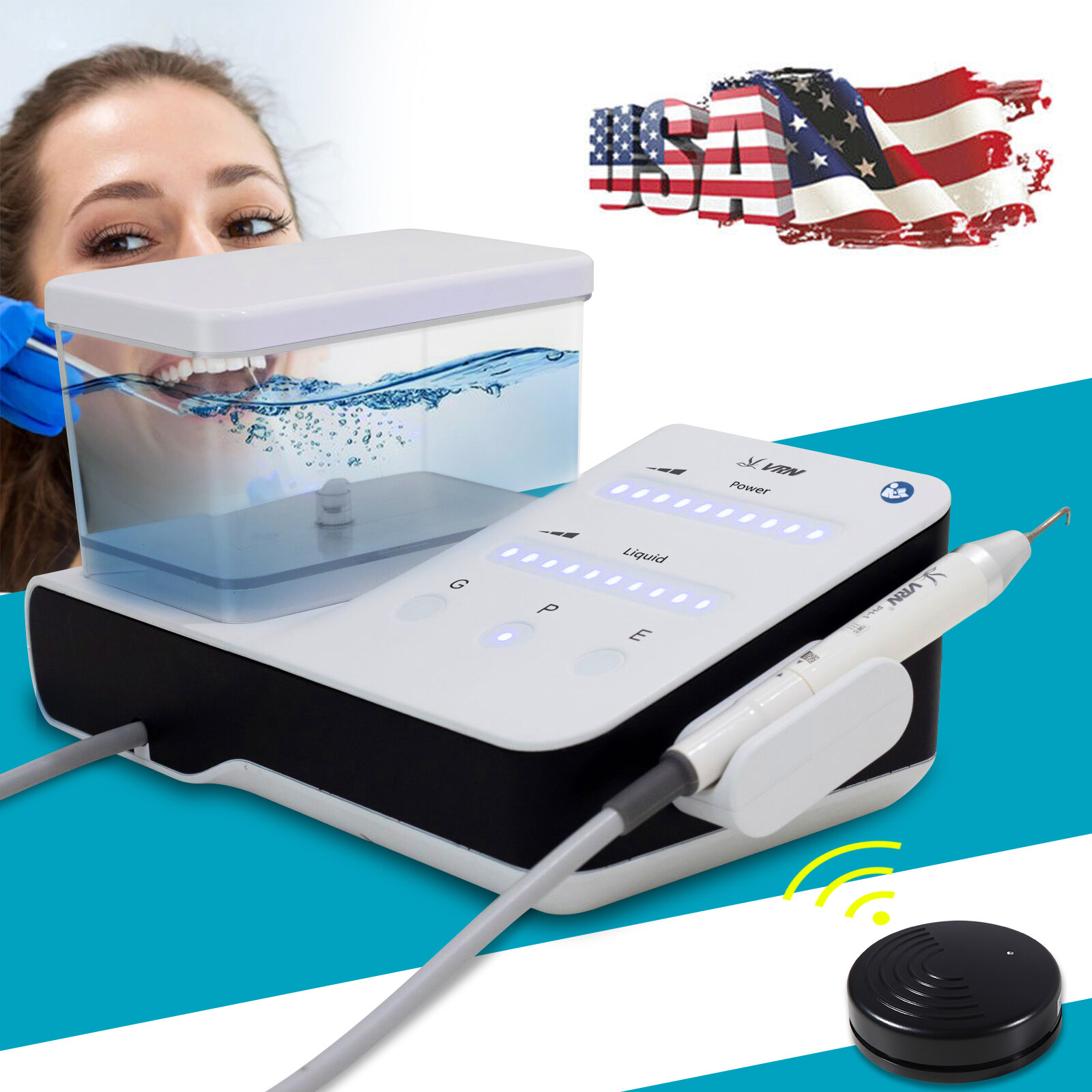 Dental LED 1:5 increasing Fiber Optic Contra Angle Handpiece fit NSK Red Ring CE