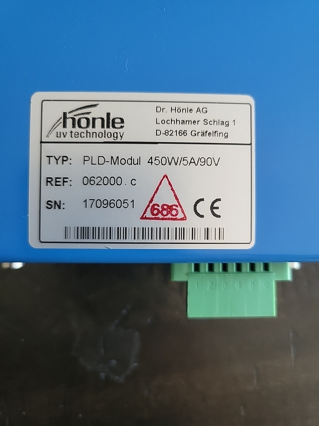 (Tested) Honle PLD 45 LED PLD-Modul 450W/5A/90V. Ref:062000.c