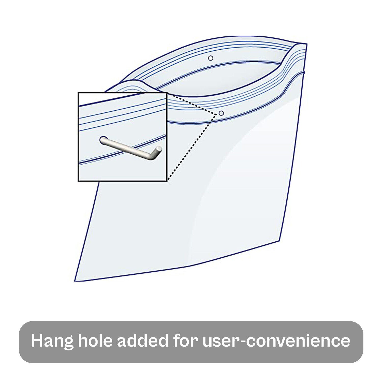 1000 Pcs Resealable Zipper Plastic Shipping Bags w/ Hang Hole 3″ x 4″ 2 Mil
