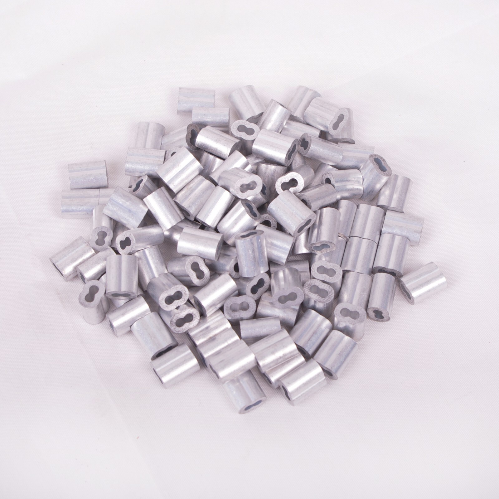 HIGOOD Aluminum Crimping Loop Sleeves Rope for 3/32”,Aluminum Alloy, PK 100