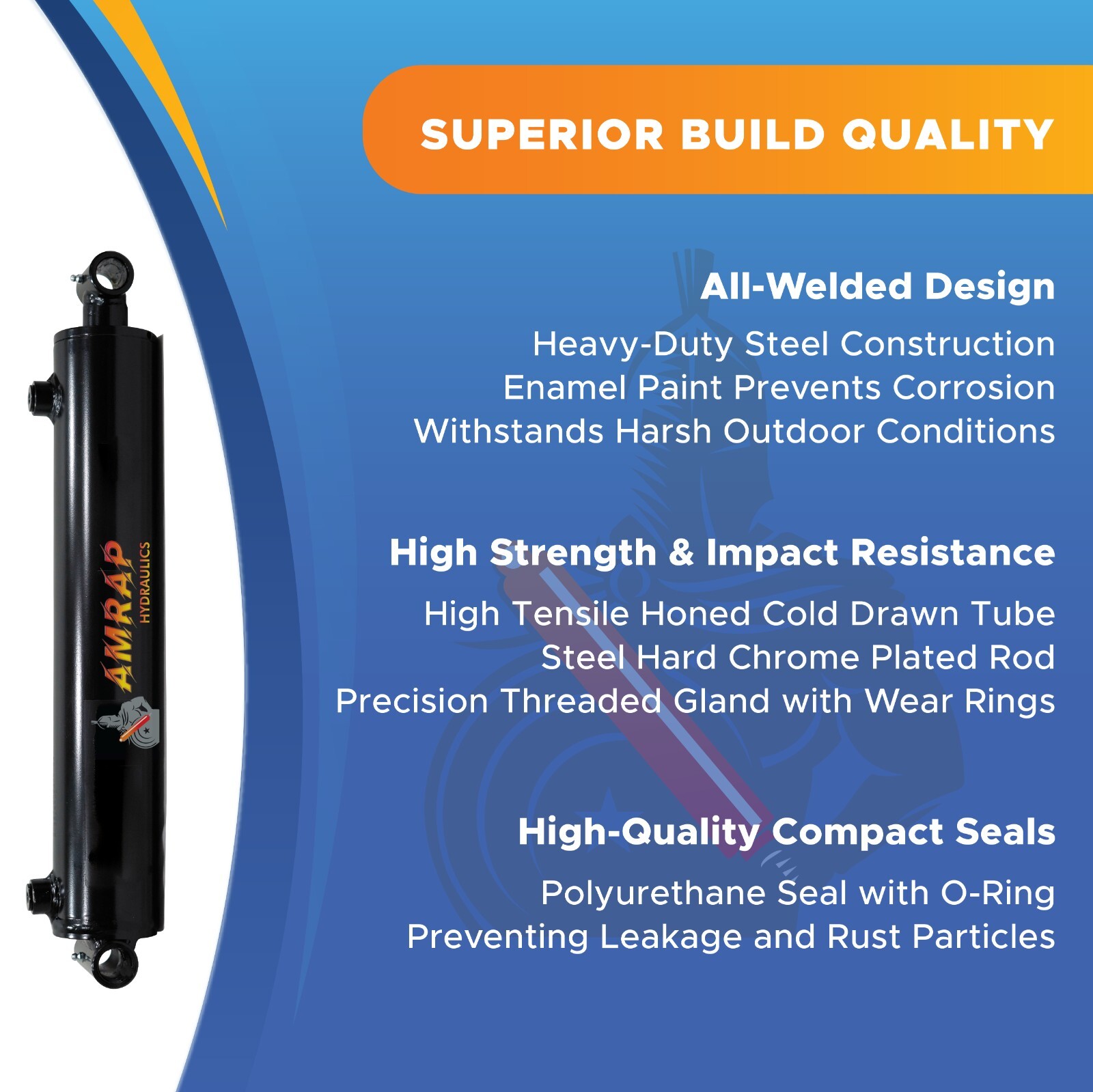 2×8 Hydraulic Cylinder – 2″ Bore, 8″ Stroke – Welded Cross Tube Cylinder (new)