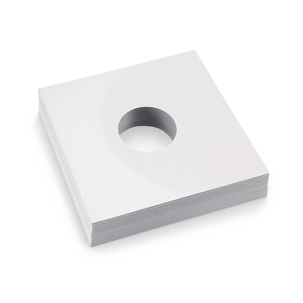 100 – Pack White Paper Vinyl 45 RPM Record Inner Sleeves 7-Inch LP Album