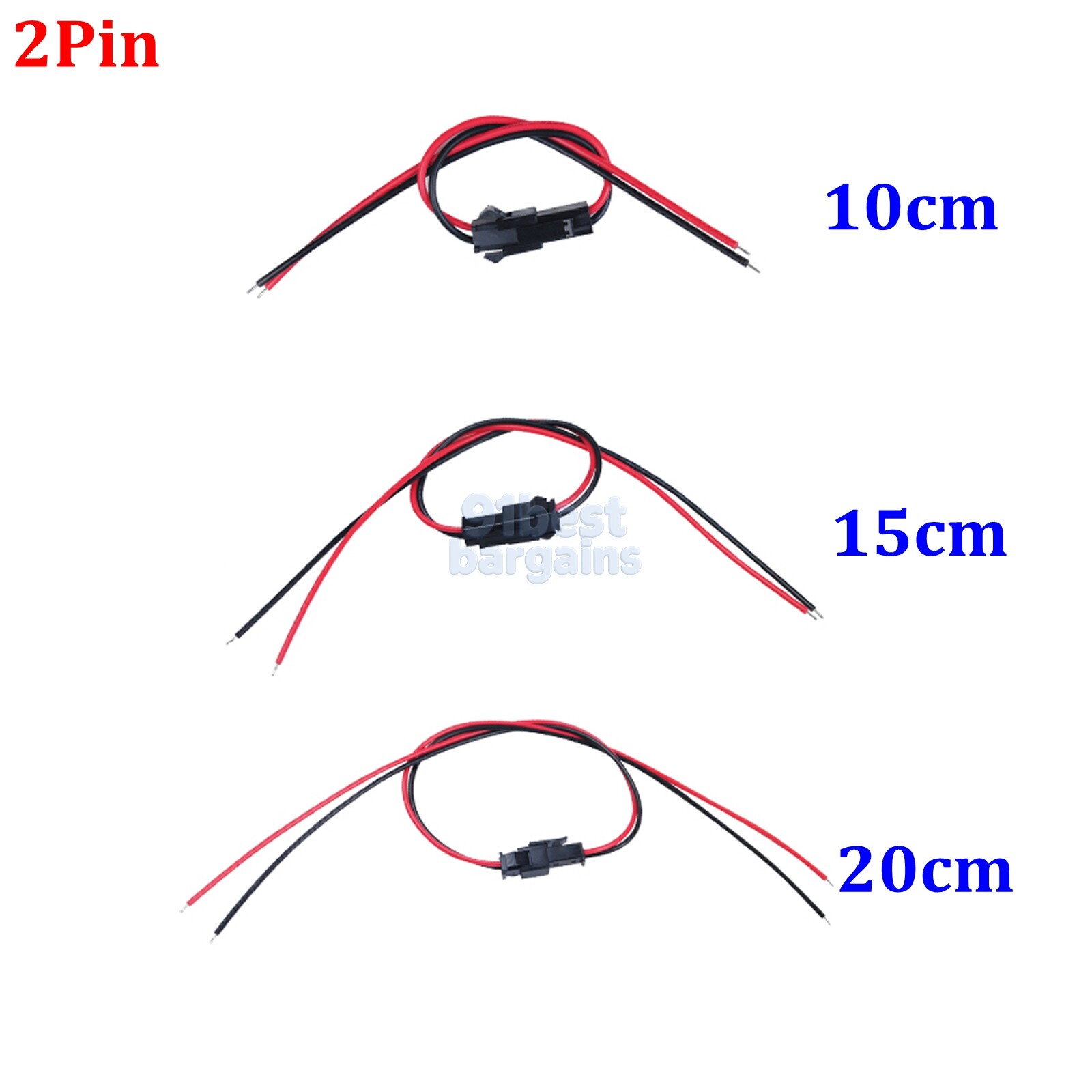 2 3 4 5 6 pin Male Female JST SM 2.54mm Pitch Connector Cable Plug Wire Lot