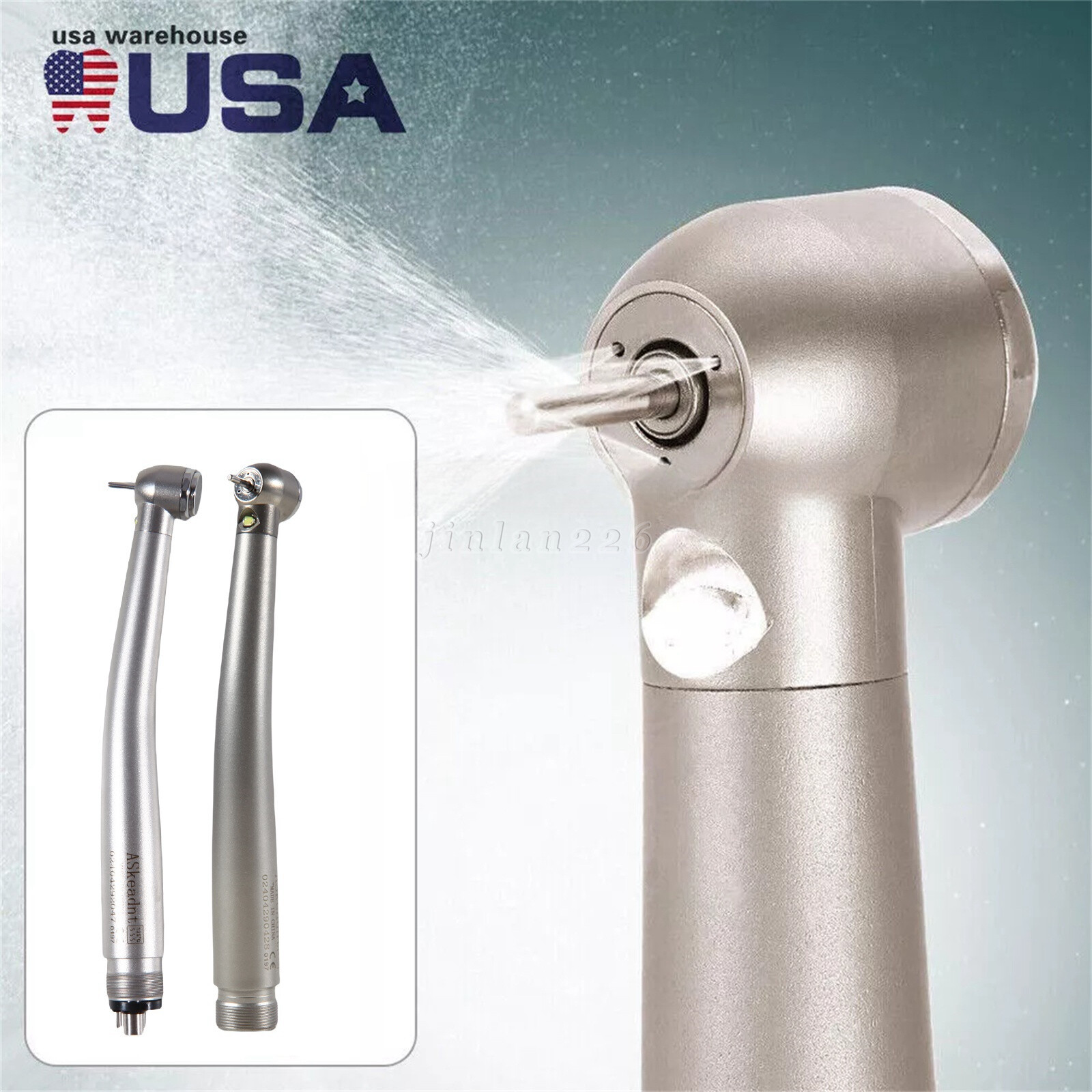 NSK Type Dental PANA MAX High Speed LED Handpieces Internal Triple Spray 2/4H US