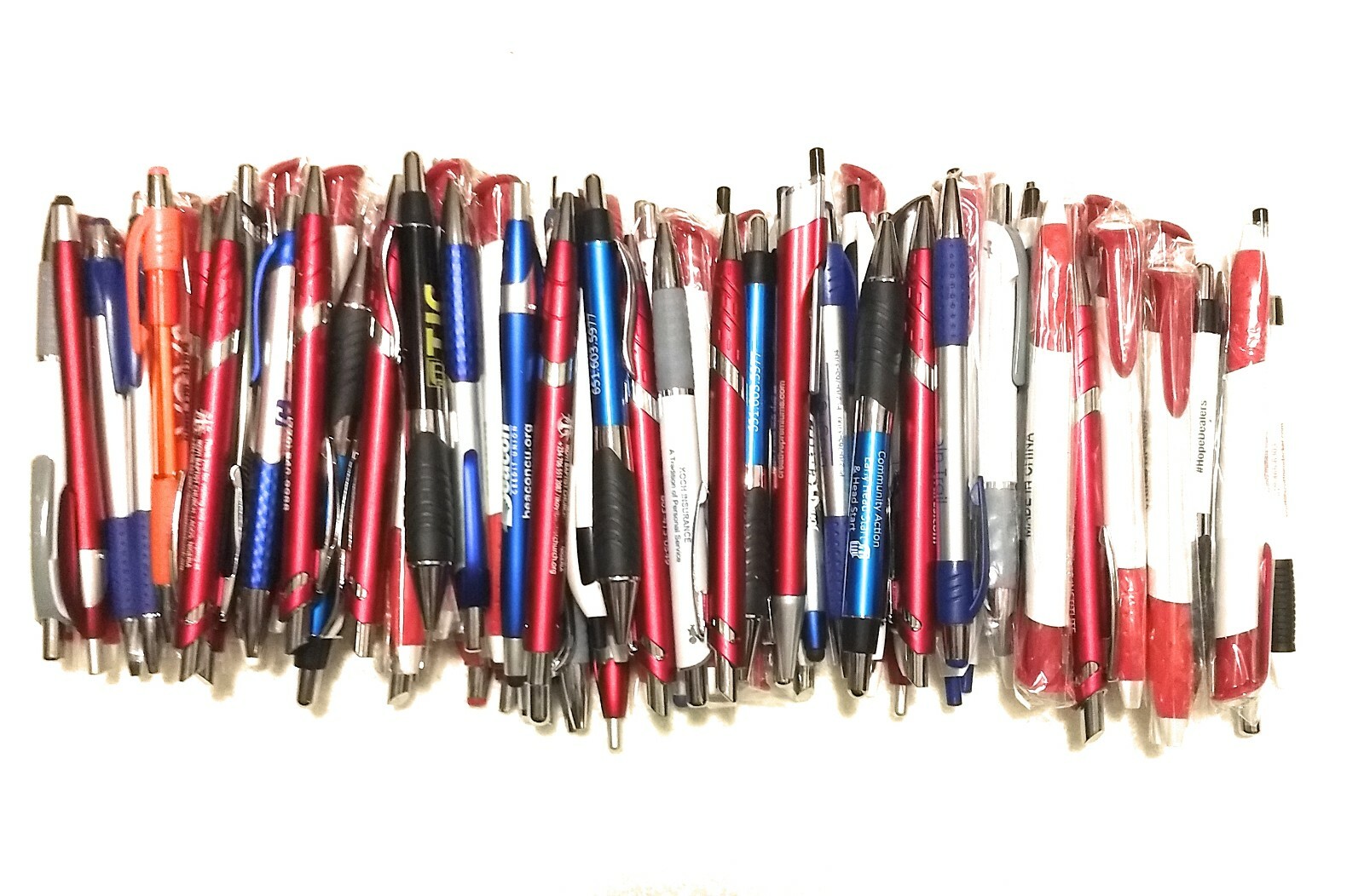 100ct Wholesale Mixed Lot Misprint Ball Point Retractable Click Pens