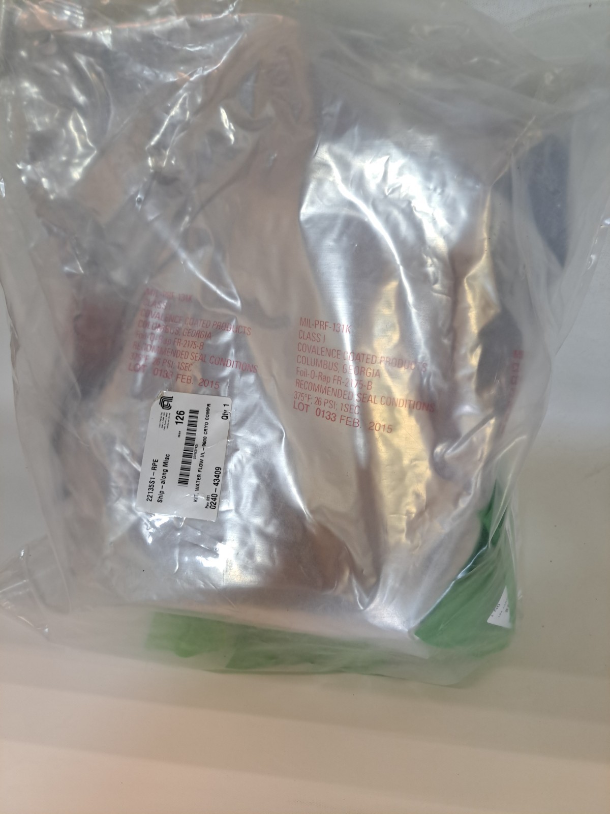 Applied Materials AMAT 0240-43409 Kit Water Flow I/L 9600 Cryo Compr NEW