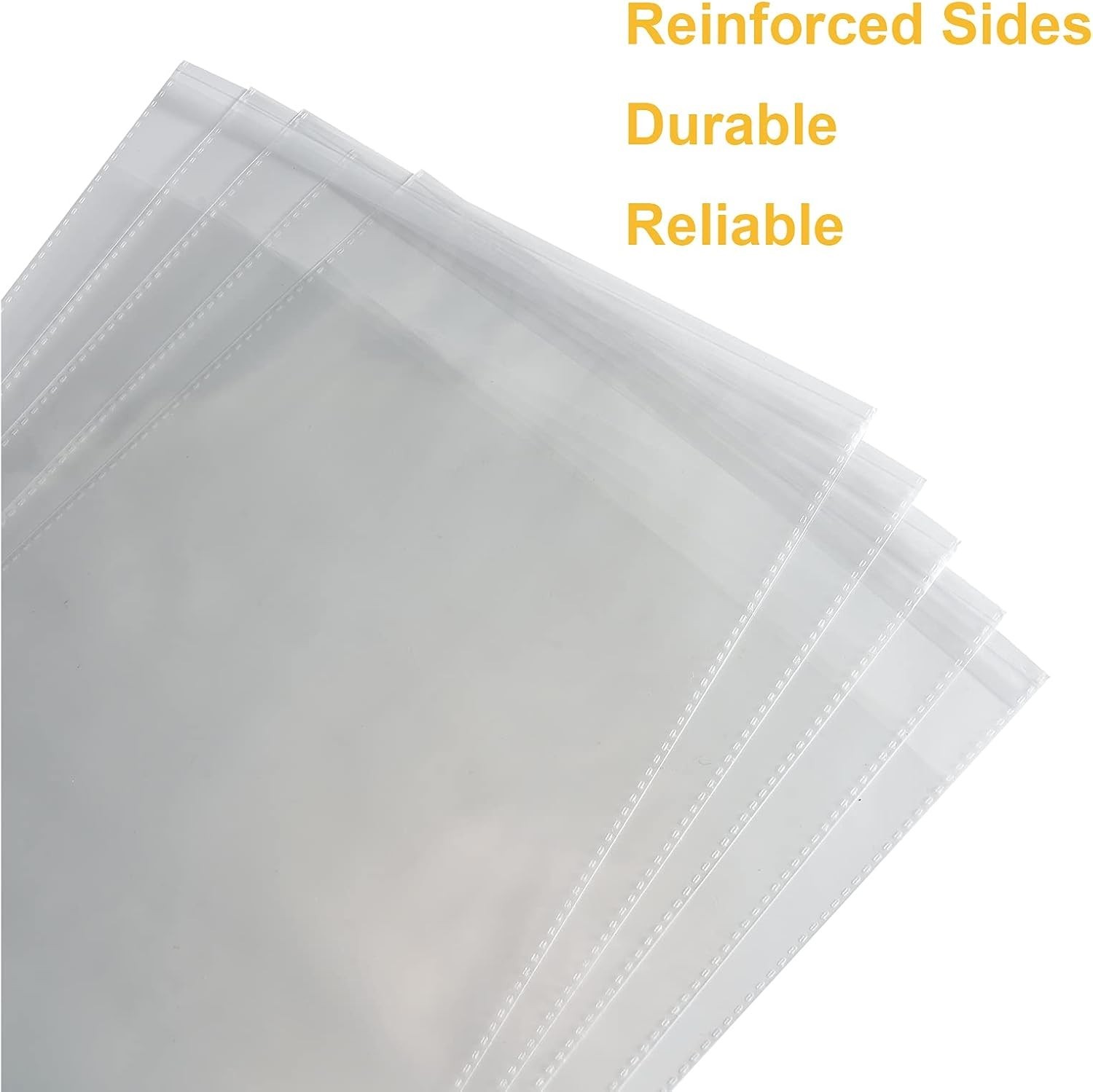 50pcs 9×12 Clear Resealable Poly Bags – Ideal for Clothing & T-Shirt Packaging
