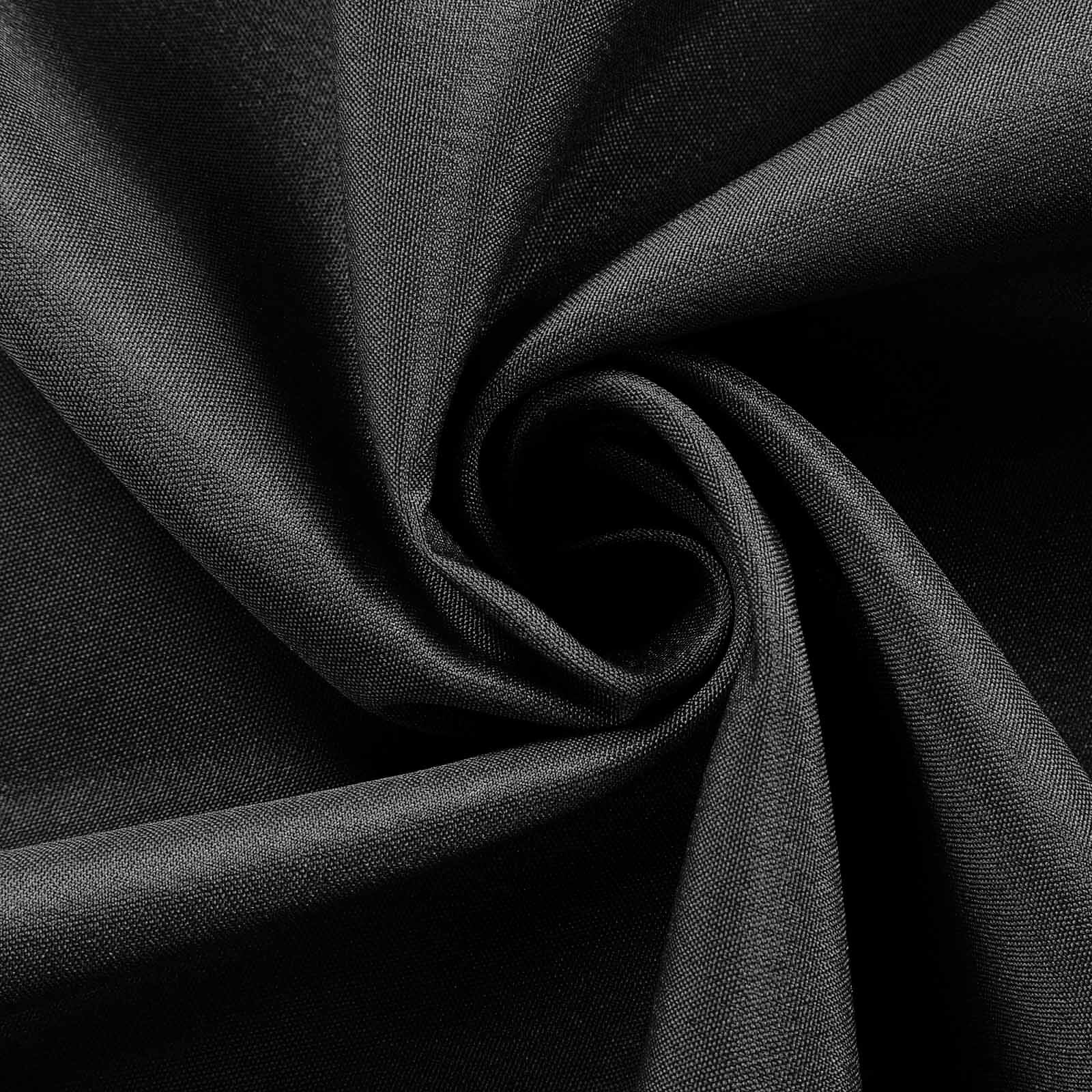 Black 14 feet POLYESTER PLEATED TABLE SKIRT Tradeshow Wedding Catering Supplies