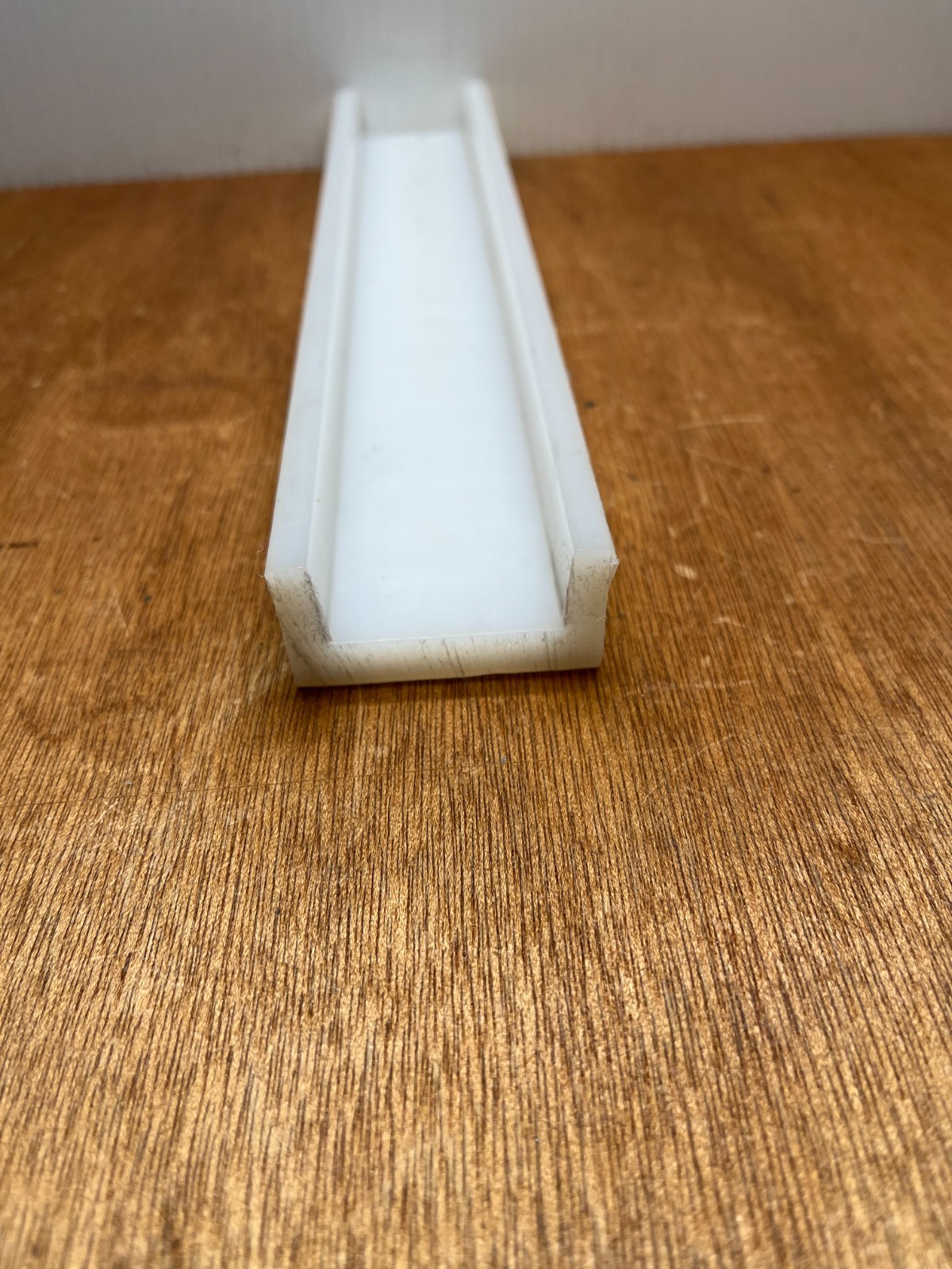 2″ W X 1″ Leg X 11″ Length 1-1/2″ Inside White UHMW Polyethylene U-Channel USA