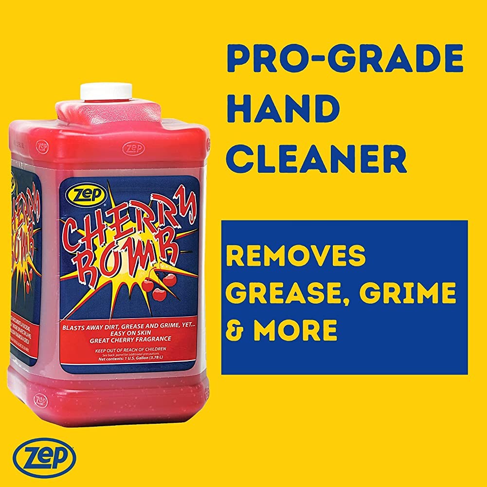 Zep Cherry Bomb Industrial Hand Cleaner Gel with Pumice – 1 Gal (Case of 4)
