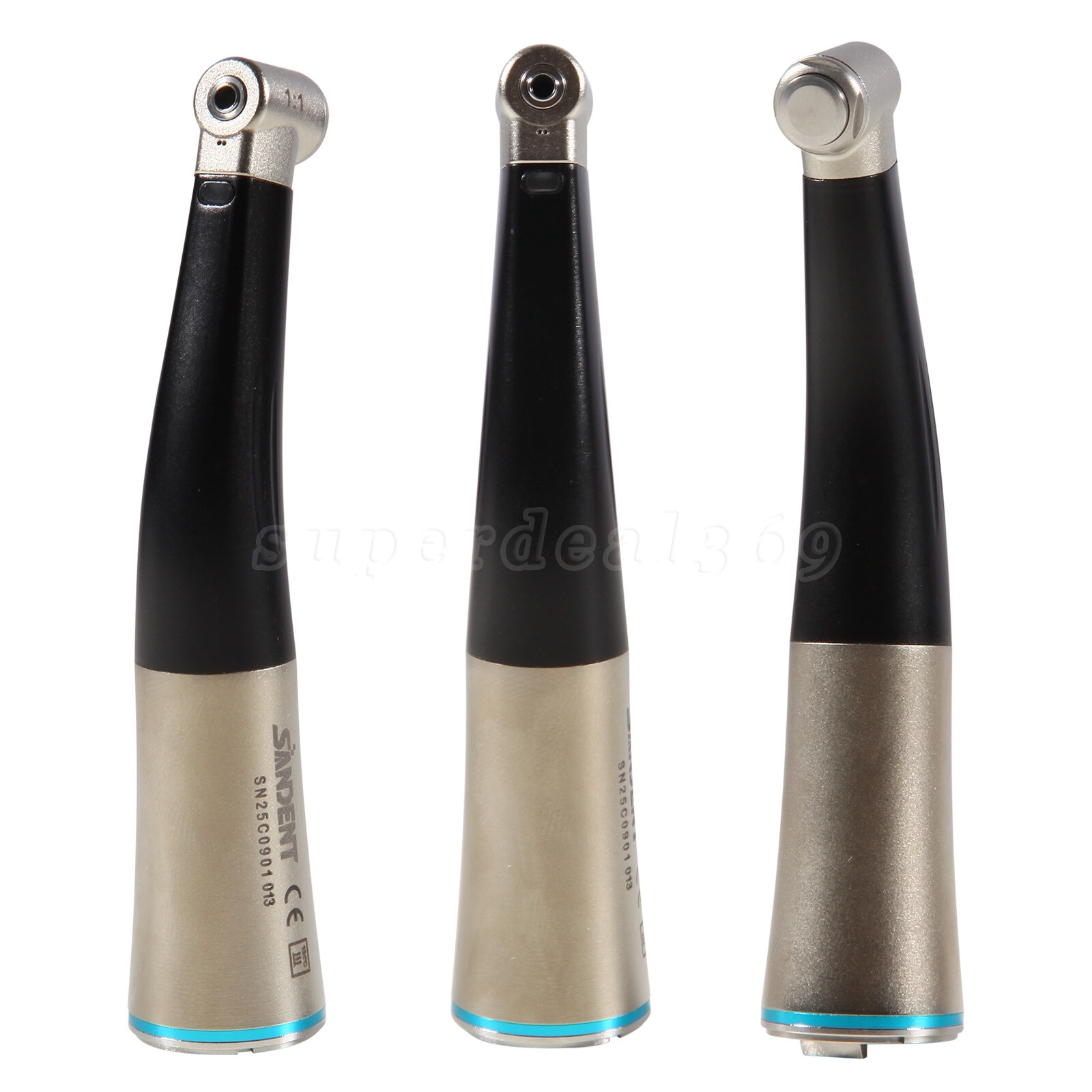 SANDENT Dental 1:1 Fiber Optic Contra Angle Low Speed Handpiece Inner Channel ty