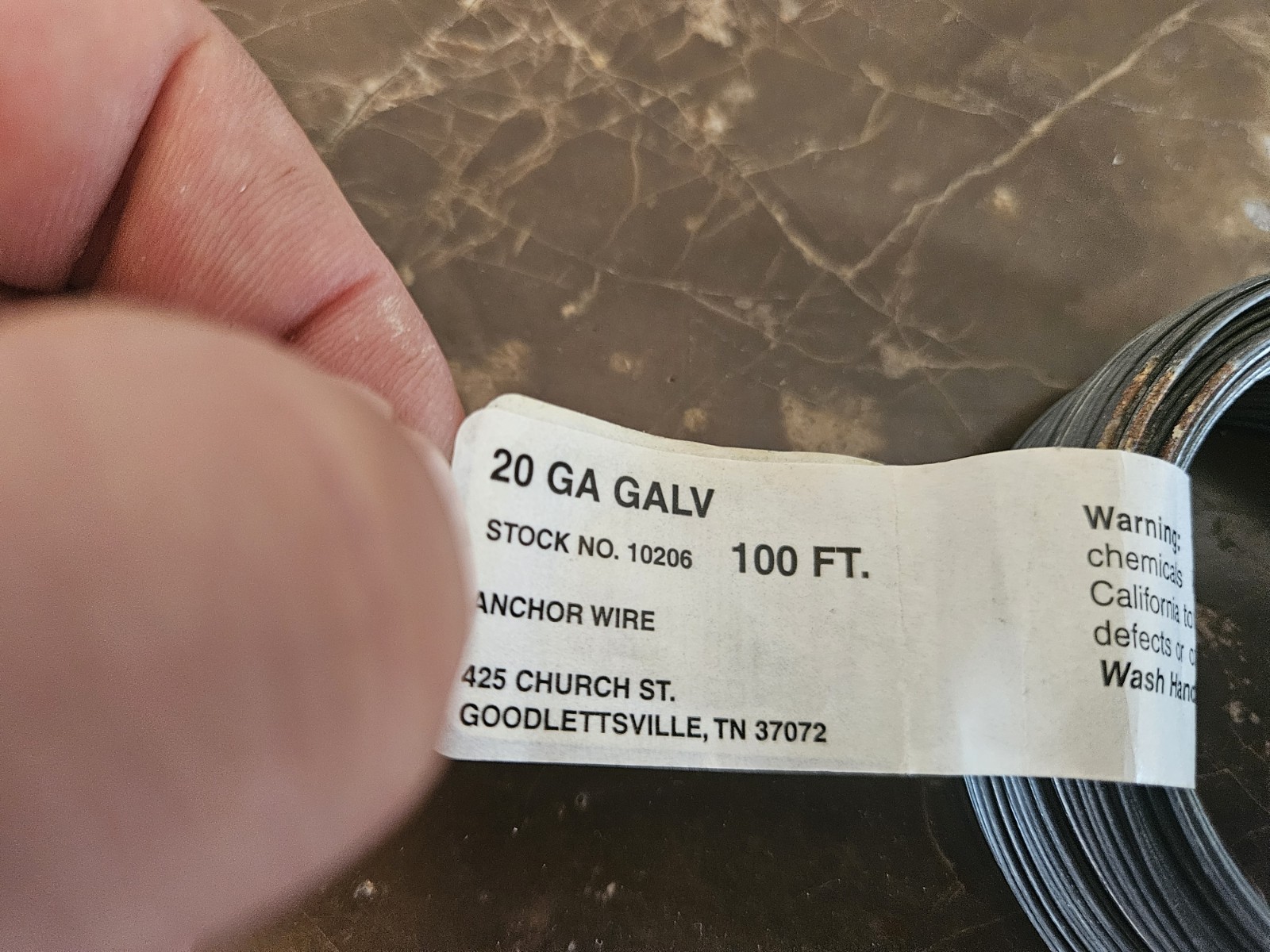 ~ 20 Gauge Galvanized Anchor Wire Lot QTY 7 TOTAL 700 Feet Hillman ~