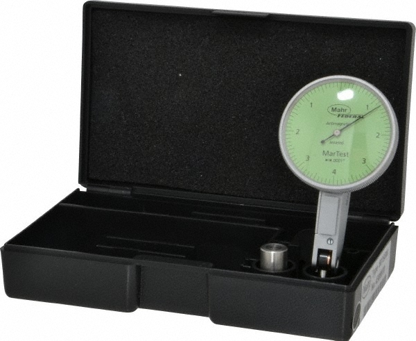 Mahr 0 to 0.004″, 0.000100″ Graduation, Horizontal Dial Test Indicator