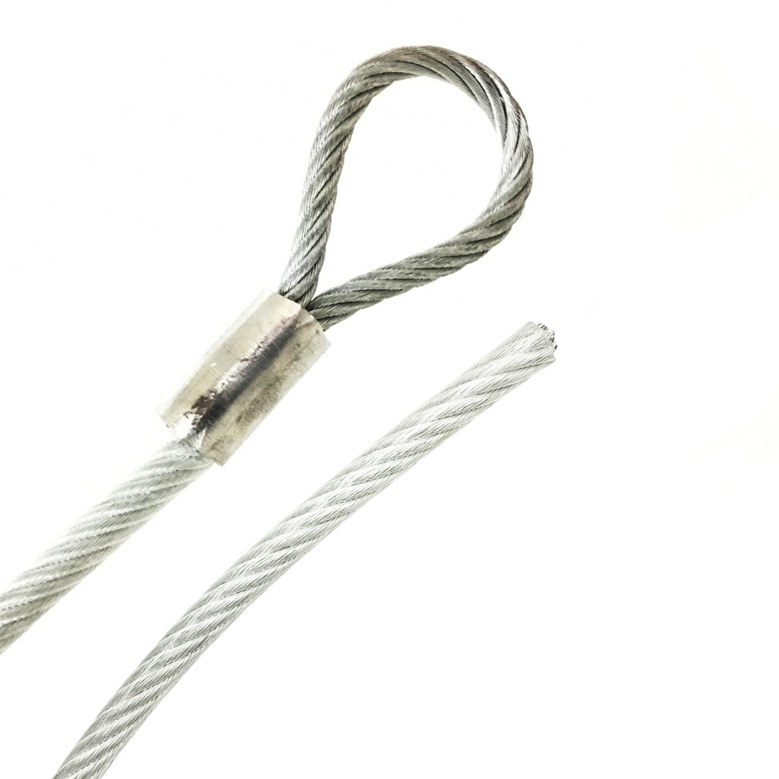Galvanized Steel Wire Rope 7×7 Strand 3/16″-1/4″ Clear Vinyl Coated 1ft – 300ft