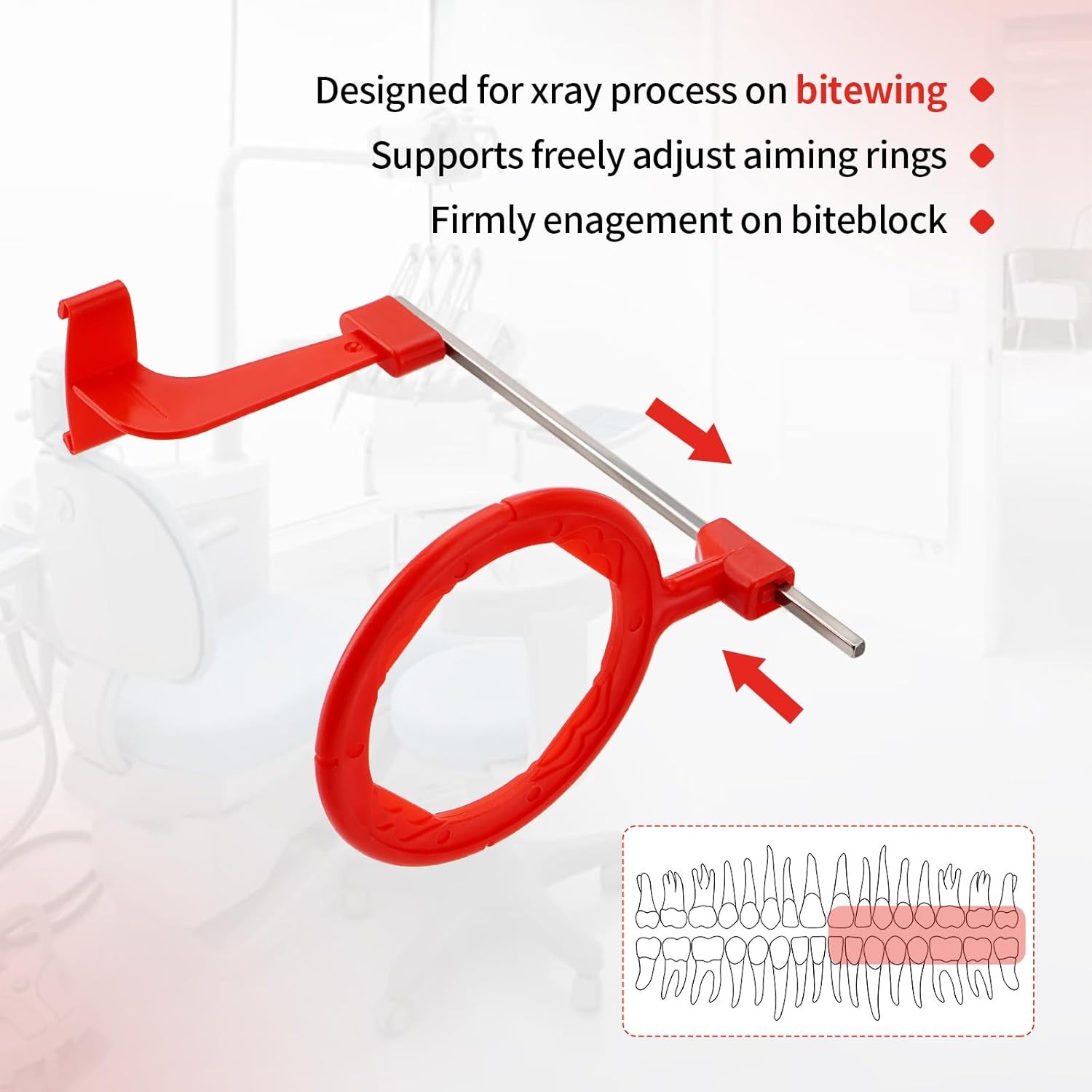 Digital Sensor Holder Dental X-Ray Aiming Rings Arms Bitewing/Anterior/Posterior