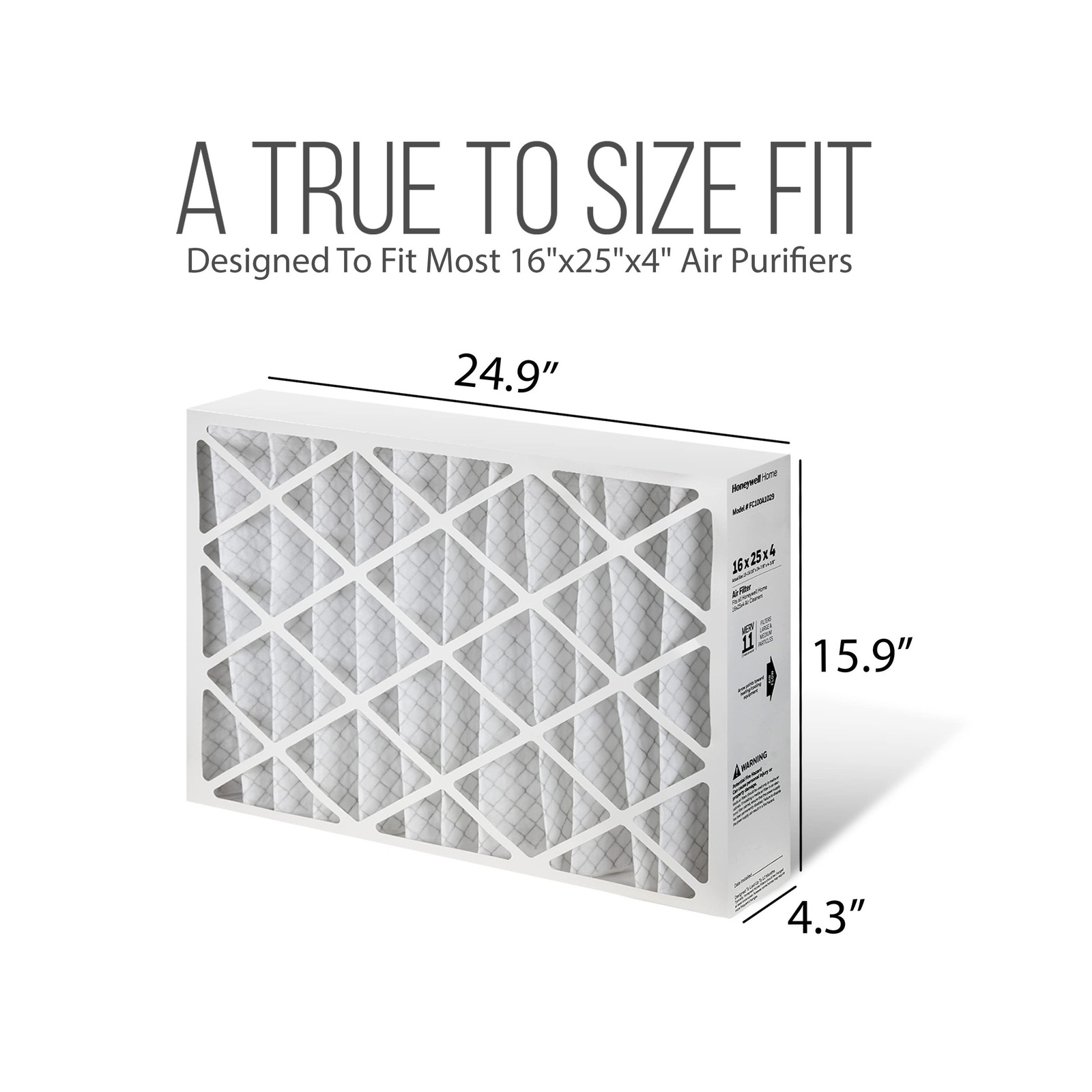 Furnace Filters 16x25x4 – HVAC Air Filter Replacement FC100A1029 Merv 11 with…