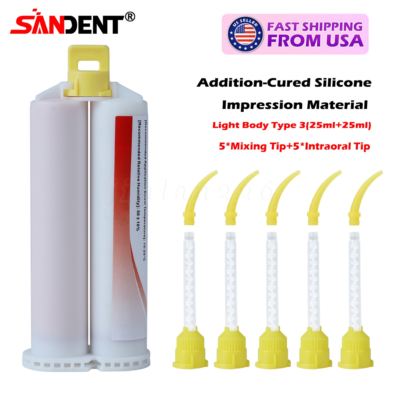 4 x Light Body Regular Set Dental Vinyl Polysiloxane Impression Material VPS PVS