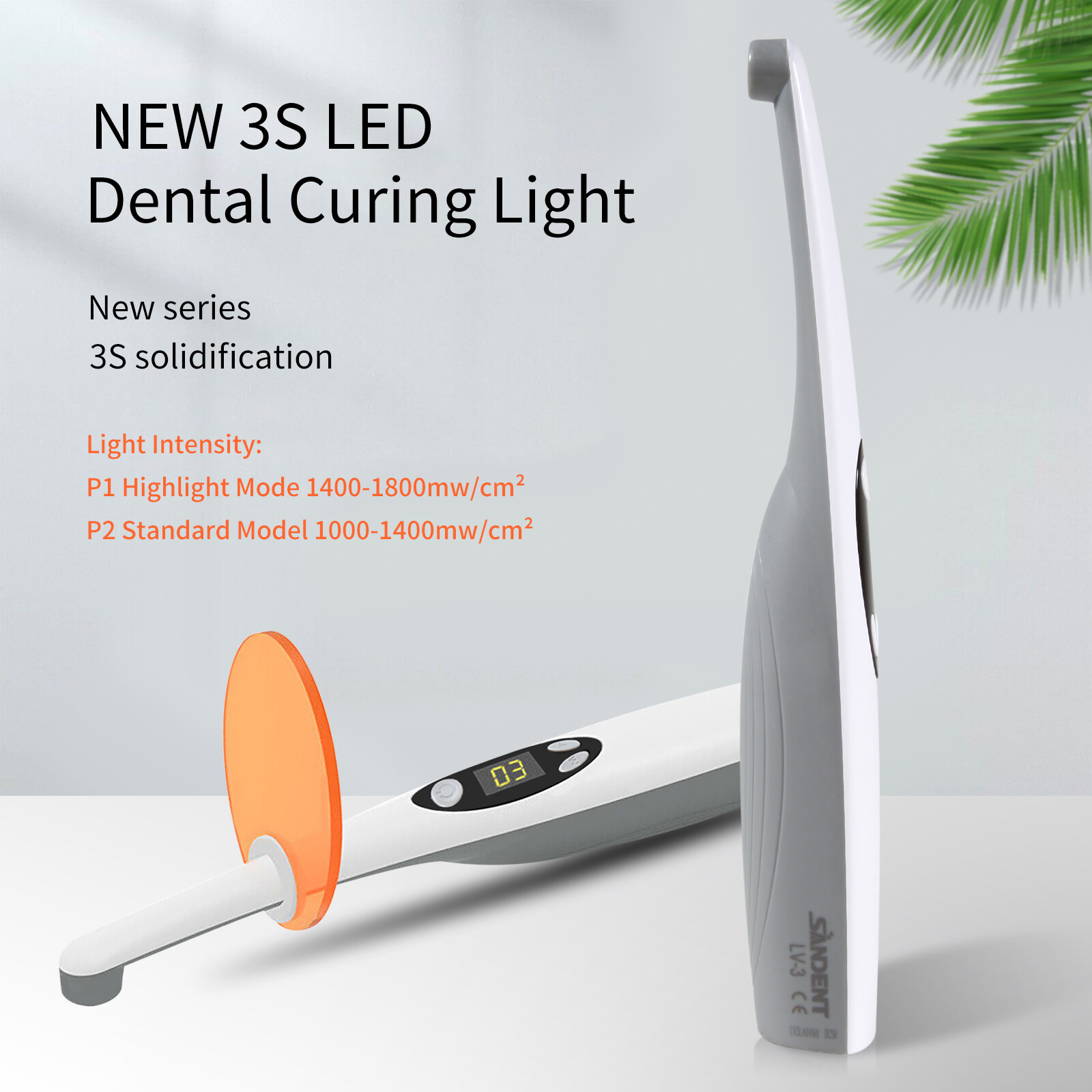 3 Modes Dental Light Cure Lamp Cordless Wireless LED 3Second Dental Curing Light