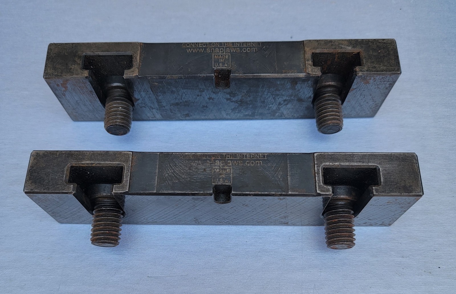 1 Pair Snap Jaws 6HSJ-100 Hard Steel Vise Jaws with Step, fits 6″ Vise