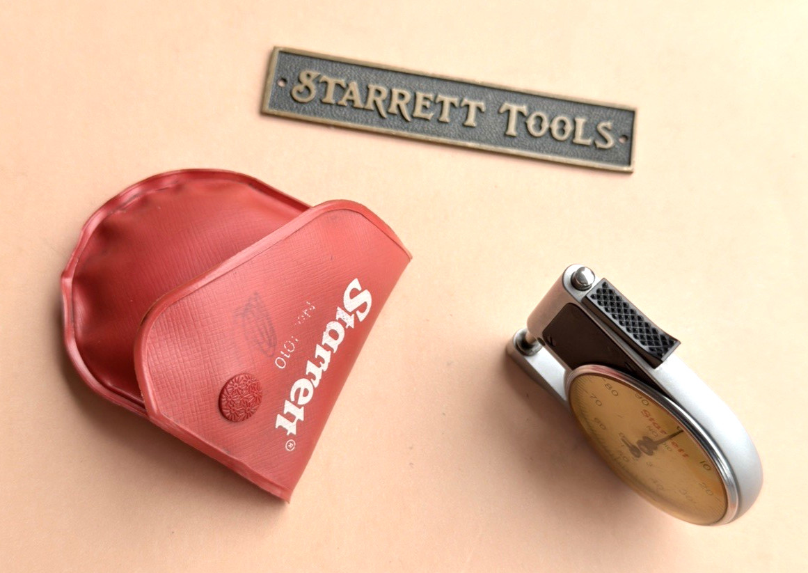 STARRETT No.1010Z Dial Indicator Pocket Gage 0-.375″ Range, 0-100 Dial Reading!