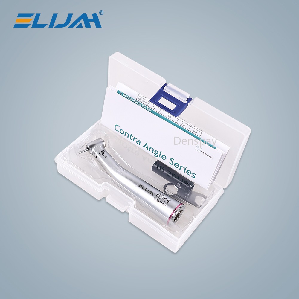 NSK Ti-MAX X95L Style Dental 1:5 LED Fiber Optic Contra Angle Handpiece Red Ring