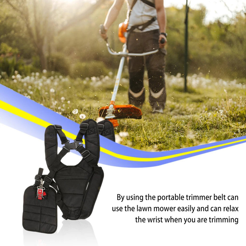 Double Shoulder Strimmer Padded Belt Harness Strap for Brush Cutter& Trimmer US
