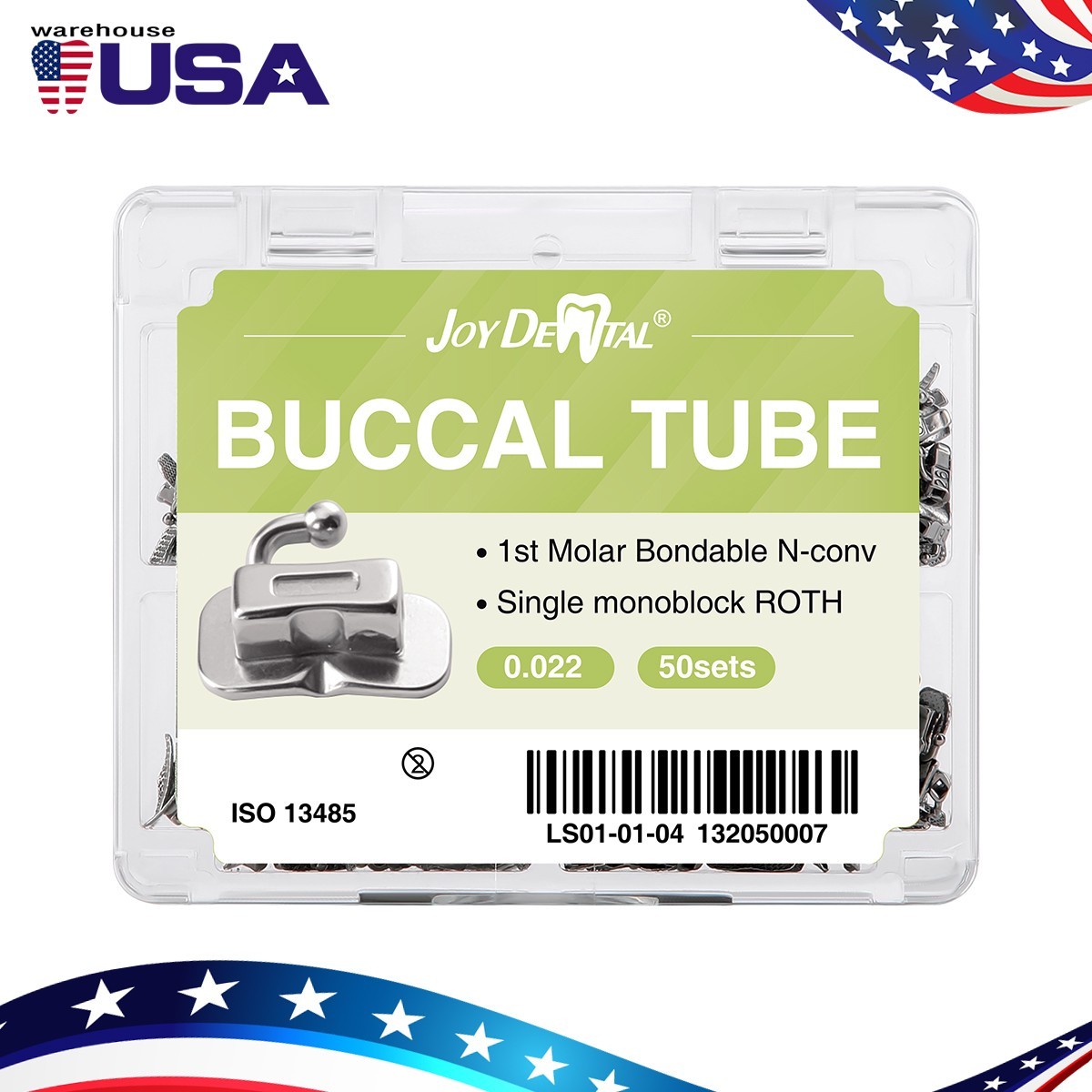 Dental Orthodontic Buccal Tube 1st 2nd Molar Tubes Roth/MBT 022 Bondable AZDENT
