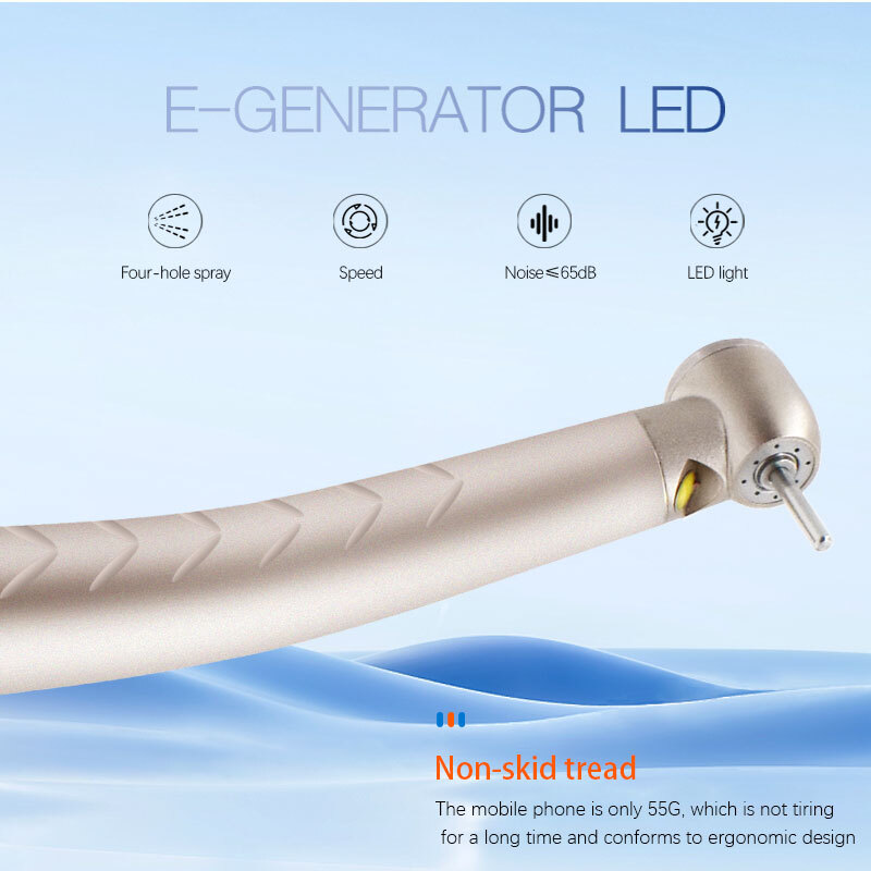 Quiet Dental High Speed Handpiece Push Button Turbine 2Hole/4Hole Ф1.59mm-1.60mm