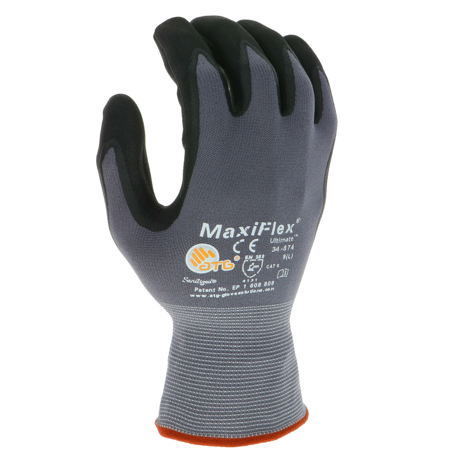 PIP GTek 34-874 MaxiFlex Ultimate Nitrile Micro Foam Coated Work Glove Good Grip