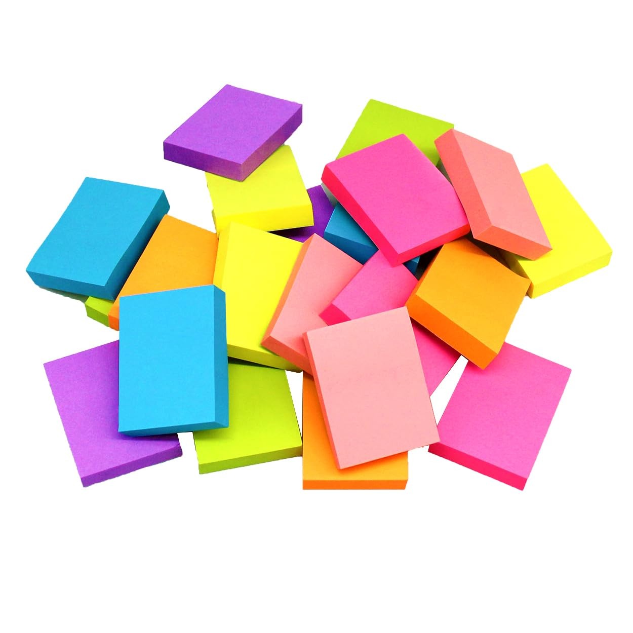 Mini Sticky Notes 1.5×2 Inch Bright Colors SelfStick Pads 24 Pack 1800 Sheets