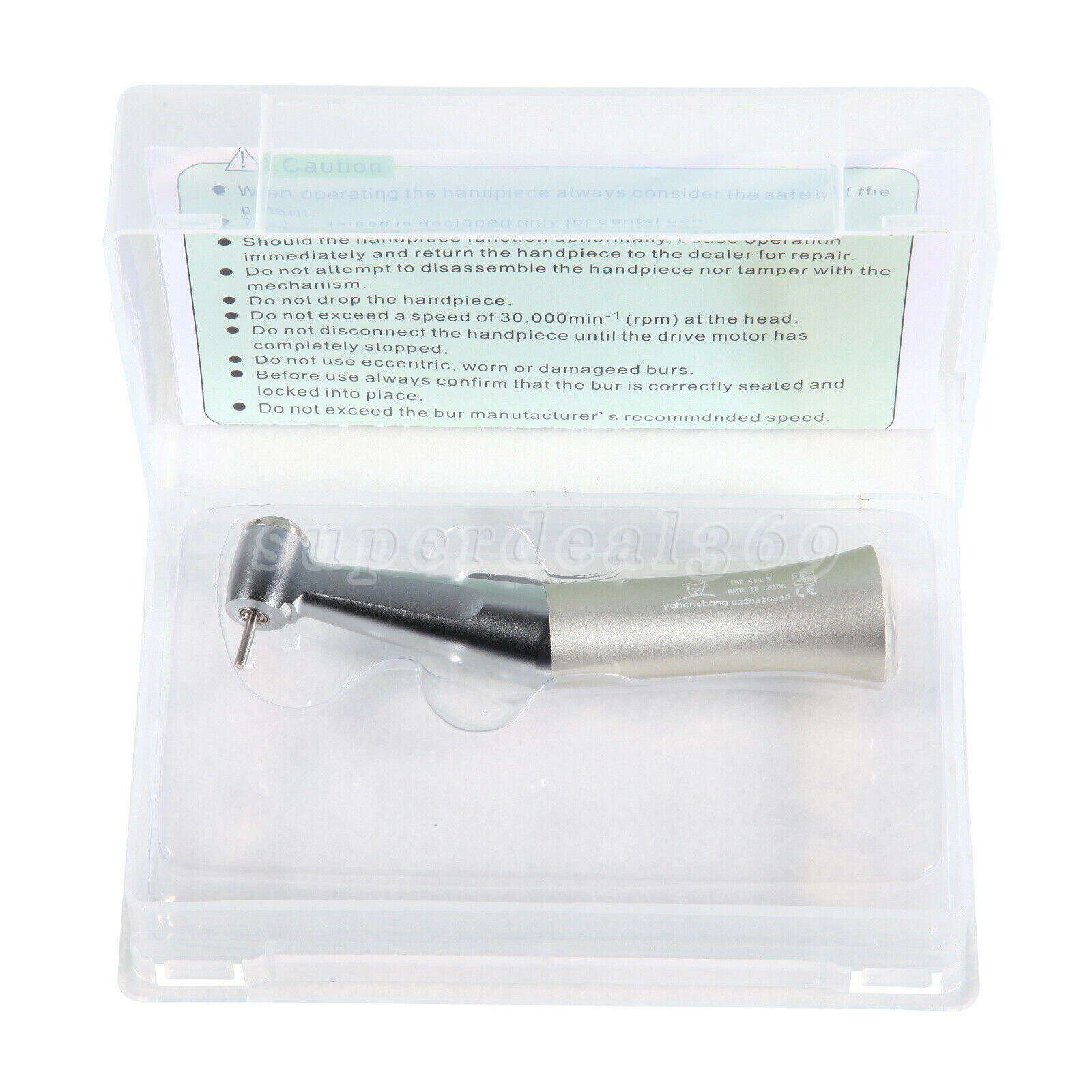 10*NSK Style Dental Slow Low Speed Push Contra Angle Handpiece Fit FG 1.6mm Burs