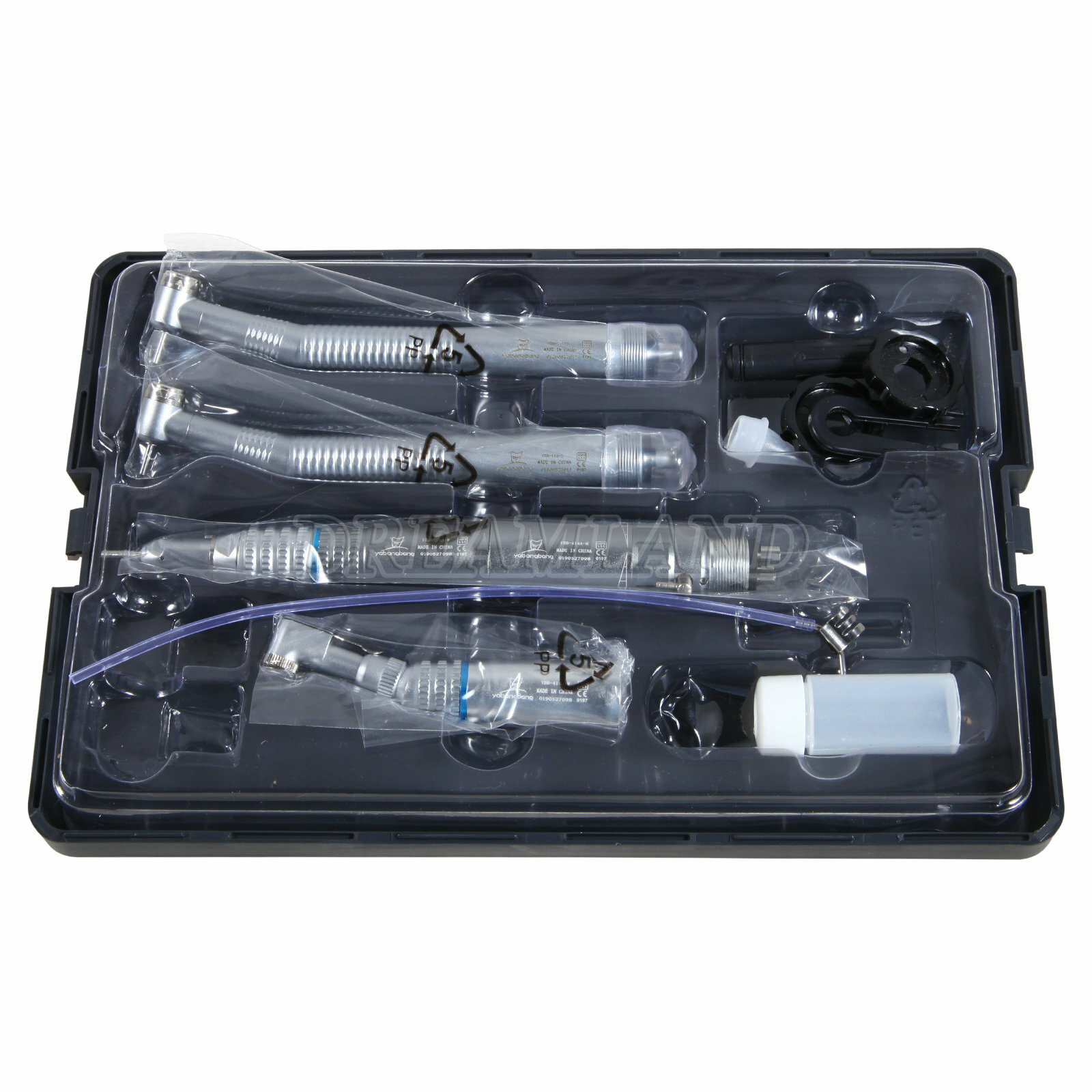 Dental High & Low Speed Handpiece Kit Contra Angle Air Mortor 1:1 Drive 2/4Hole