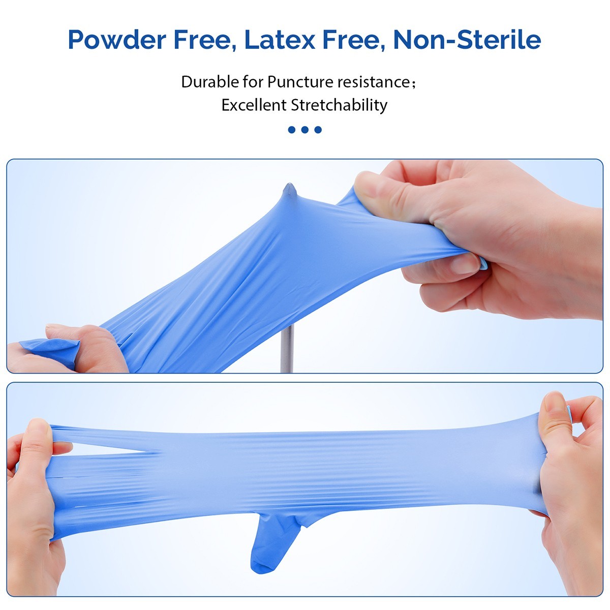 4 Mil BLUE Nitrile Exam Gloves S/M/L/XL Latex-Free Medical Grade EXP-26+