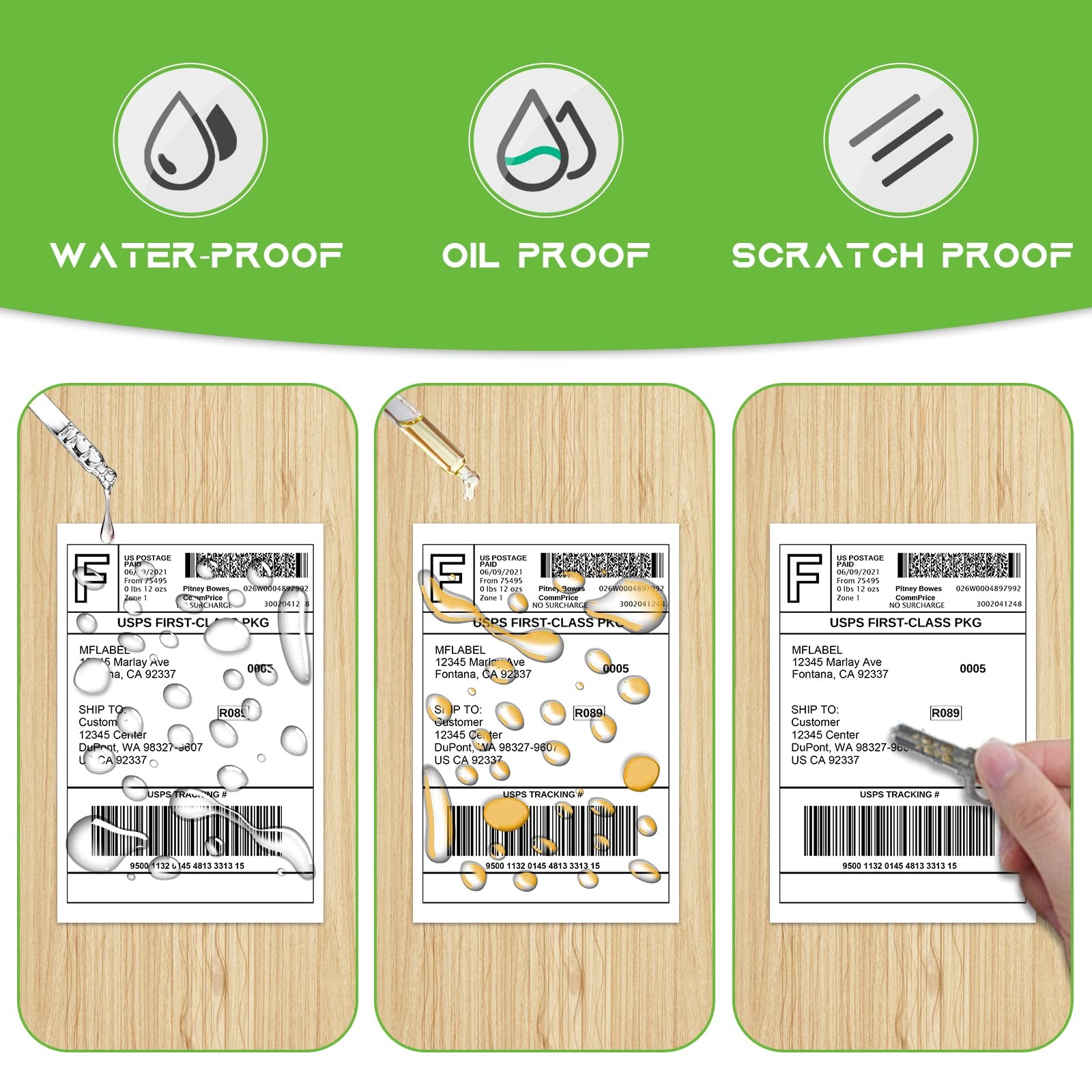 MFLABEL 4×6 Direct Thermal Shipping Labels – 4 Rolls 450 Labels/ Rolls, White
