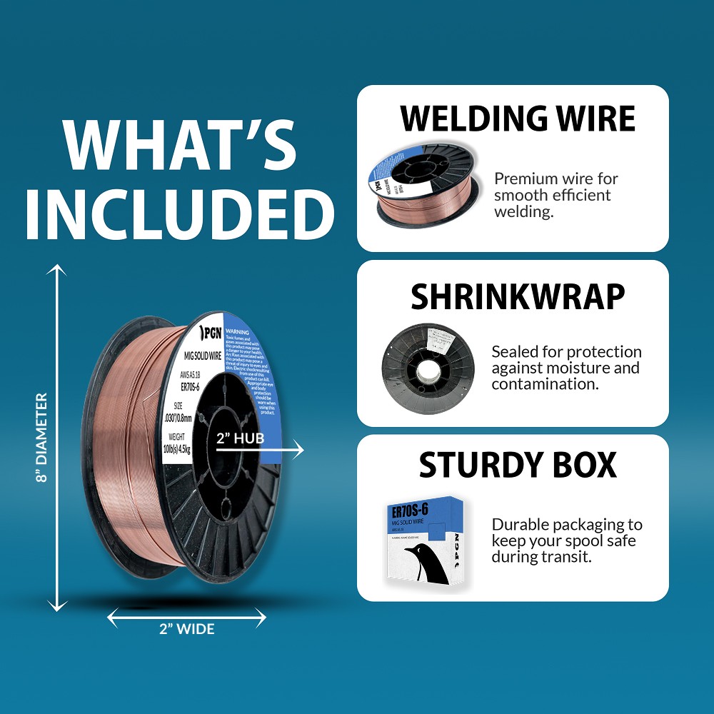 ER70S-6 .030″ (0.8 mm) – 10-Lb – Mild Steel MIG Welding Wire