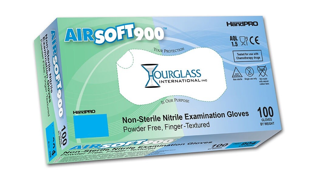 AirSoft900 Blue Nitrile Exam Gloves Powder Free – X-Large 1000/Case