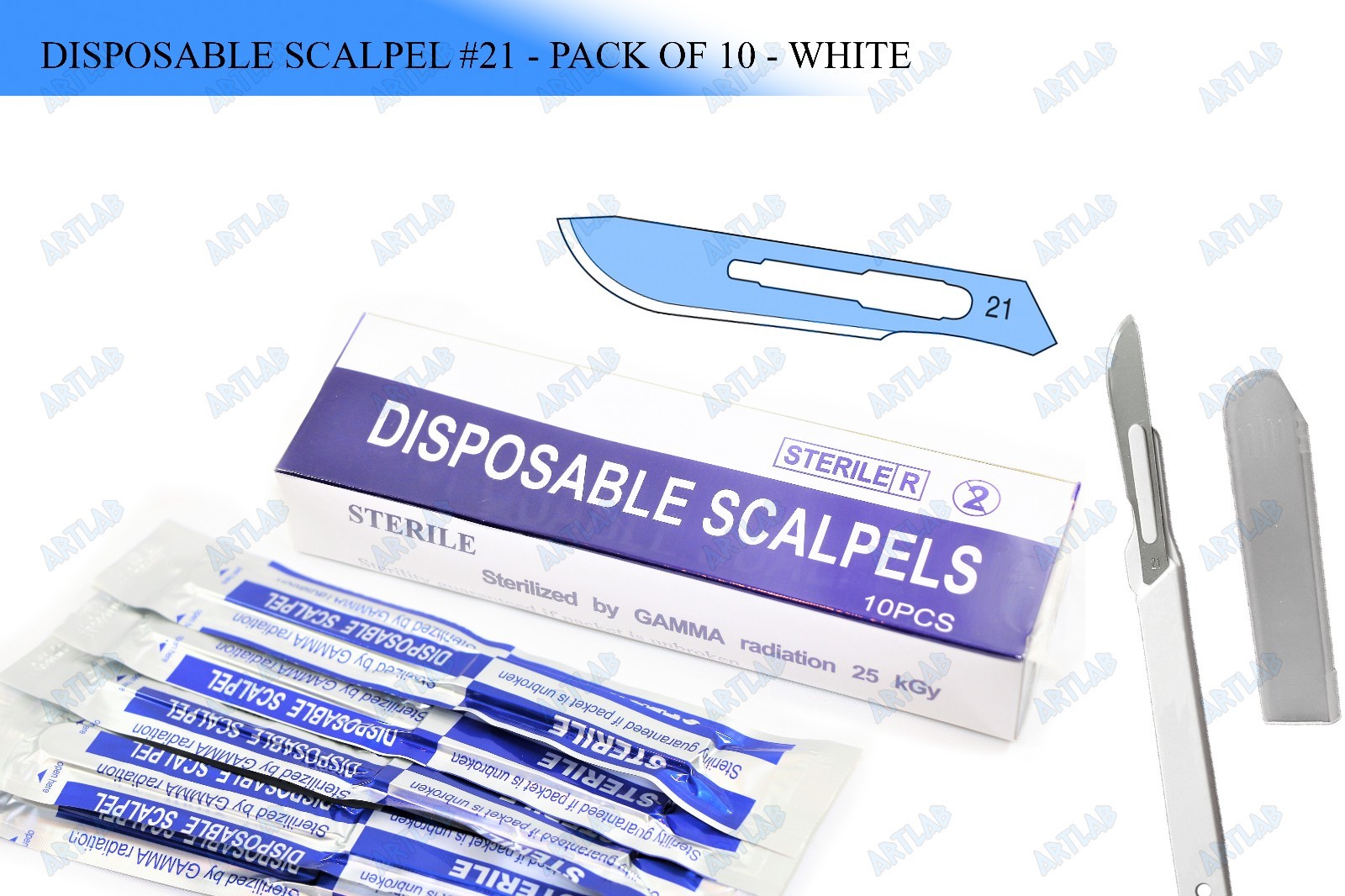 DISPOSABLE SCALPELS #10 TO #22 INDIVIDUALLY FOIL WRAPPED SINGLE USE DERMAPLANING