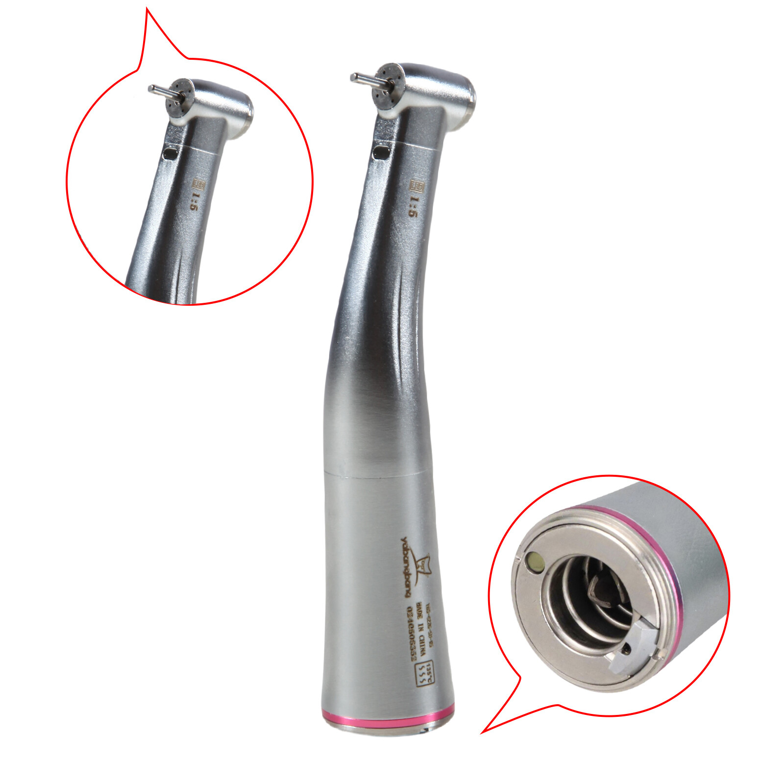 Dental Optic 1:5 Increasing Contra Angle LED Handpiece for Electric Motor YBB