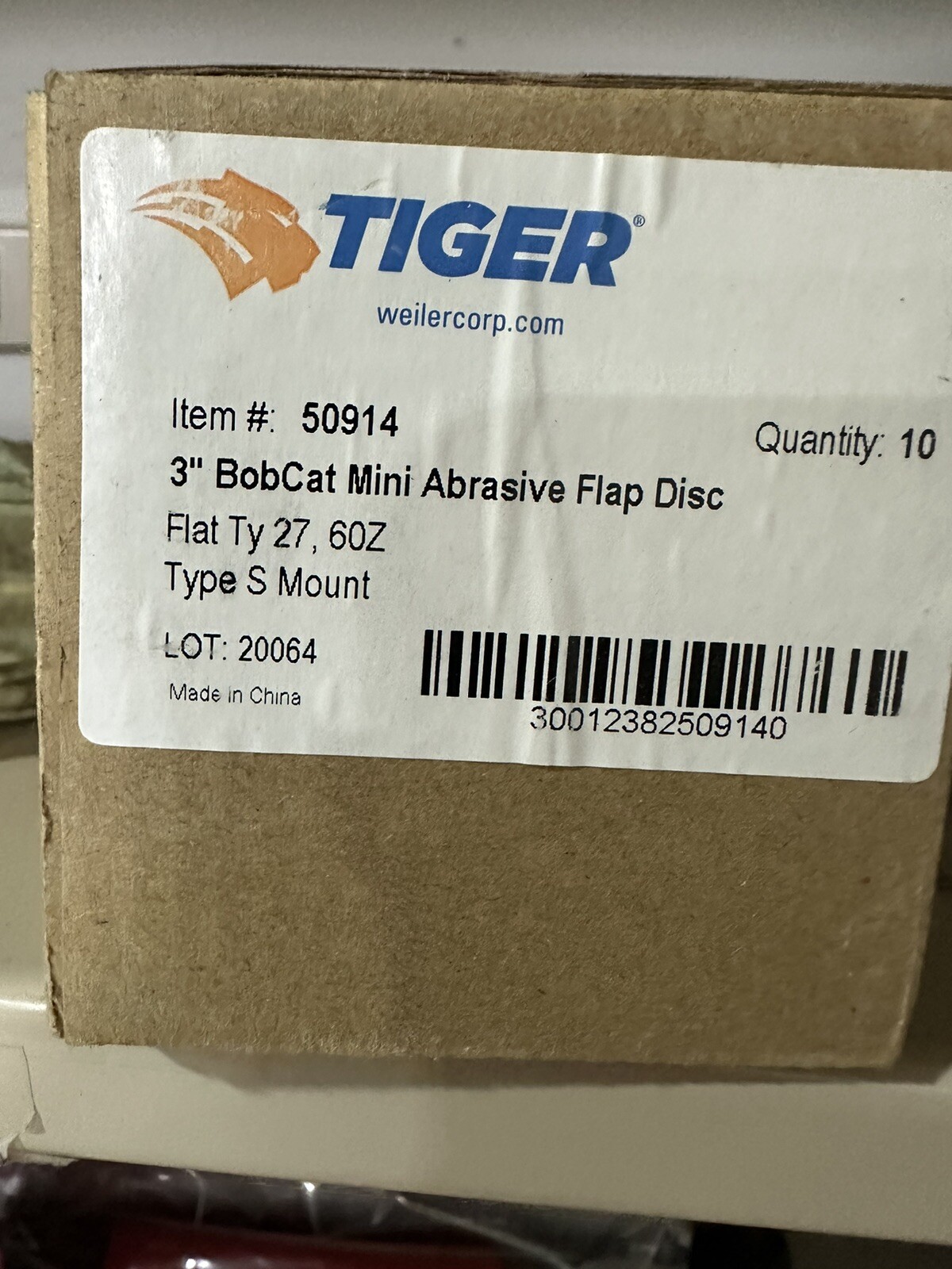 Weiler 50914 Bobcat 3″ , 60 Grit, Zirconium, Plastic Backing, Type 27 QTY 10