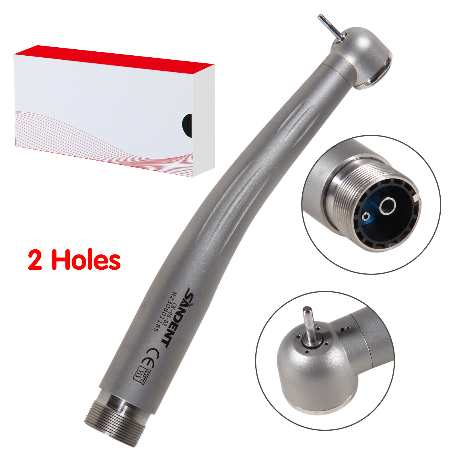 10x Dental High Speed Handpiece Ceramic Cartridage Push 2 Holes Single Spray