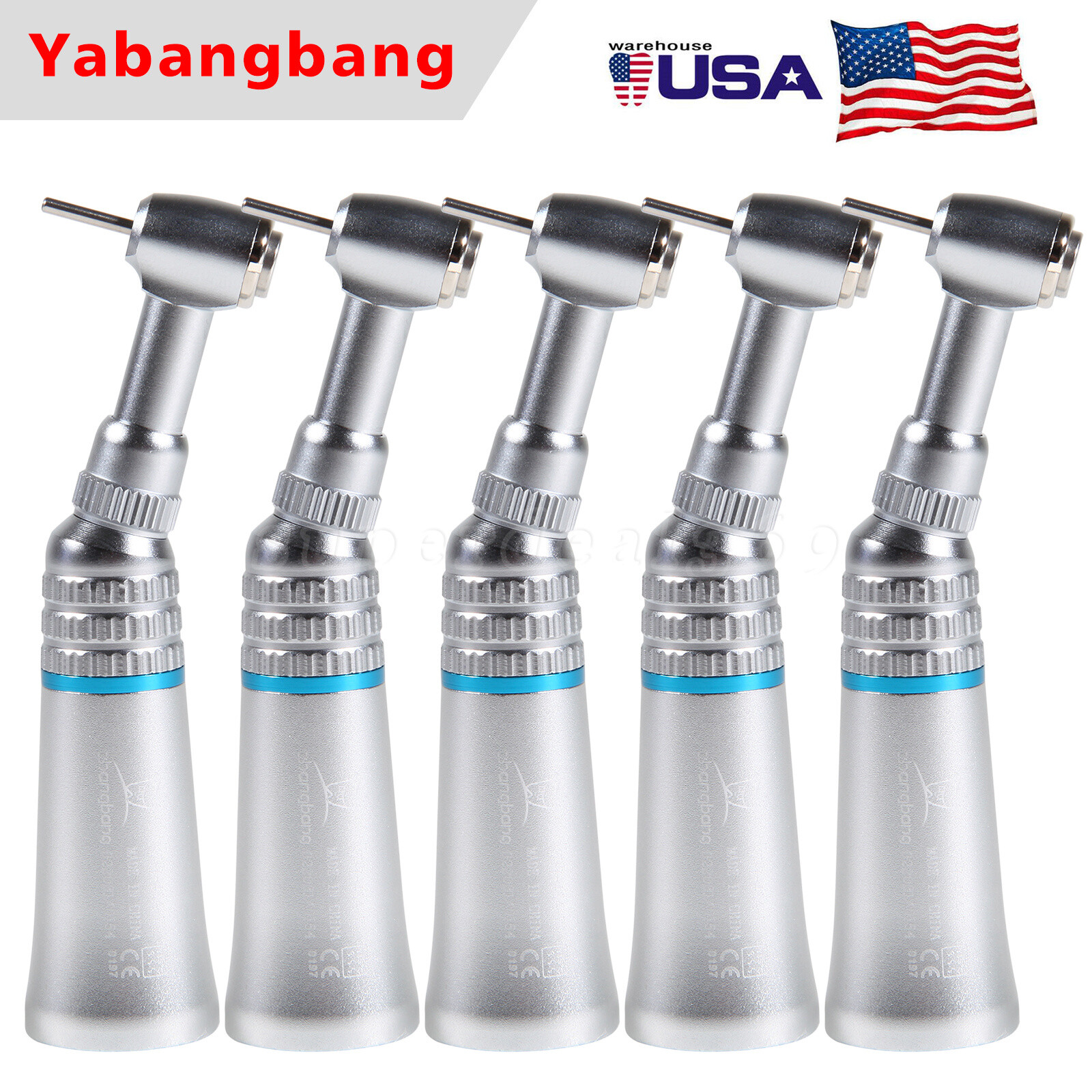 1-5Pcs Dental Low Speed Contra Angle Handpiece Push E-type Fit FG 1.6mm Burs OR