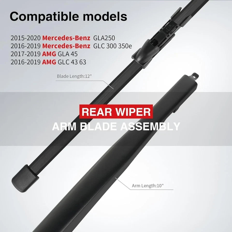 Rear Windshield Wiper Arm Blade Assembly – Replacement for GLA 250 2015-2020, GL
