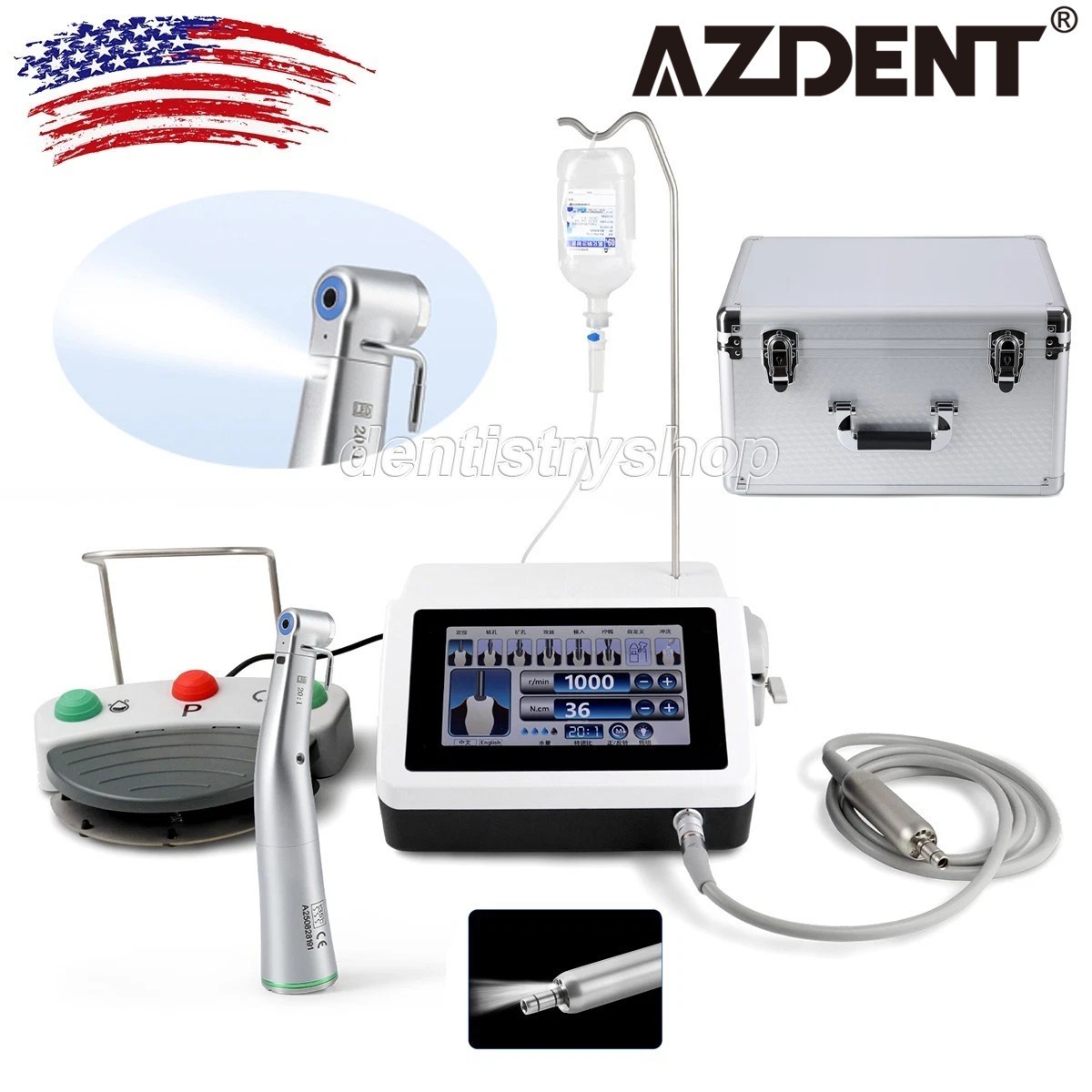 Dental Implant Motor Brushless Surgical System+20:1 LED Handpiece Contra Angle