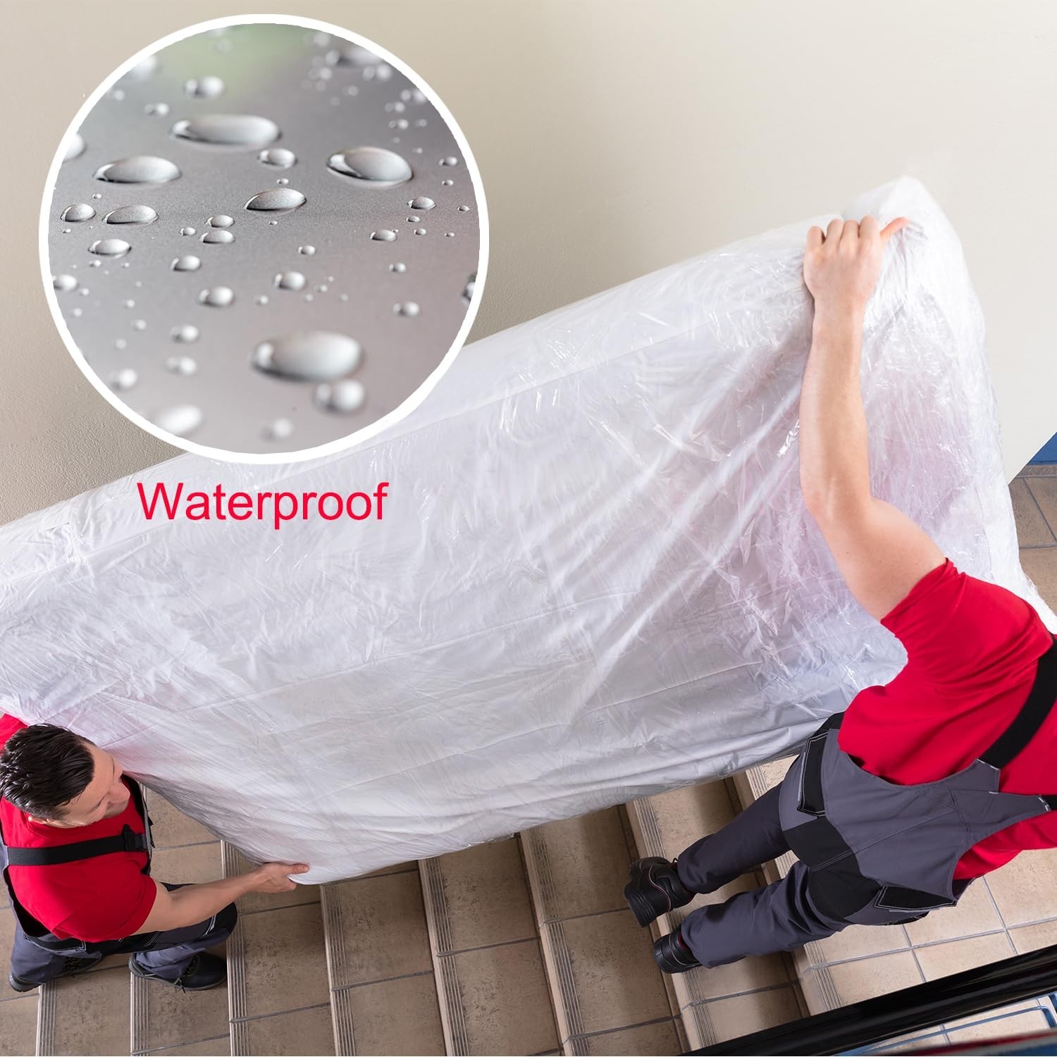 Mattress Bags for Moving and Storage, [2 Pack] 4 Mil Mattress Storage Bag, He…