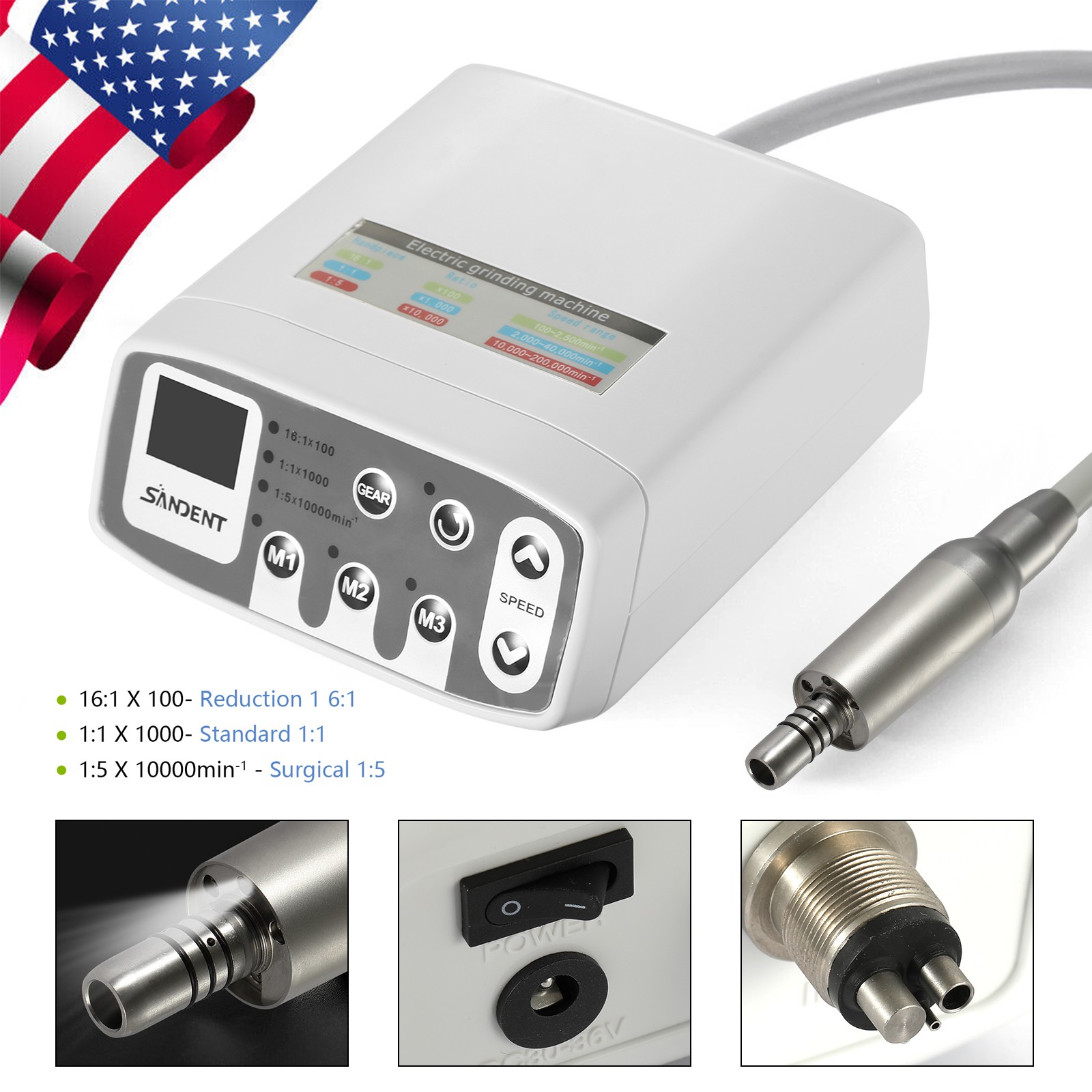 Woodpecker Style Dental Ultrasonic Surgery Piezo Bone + Brushless Implant Motor