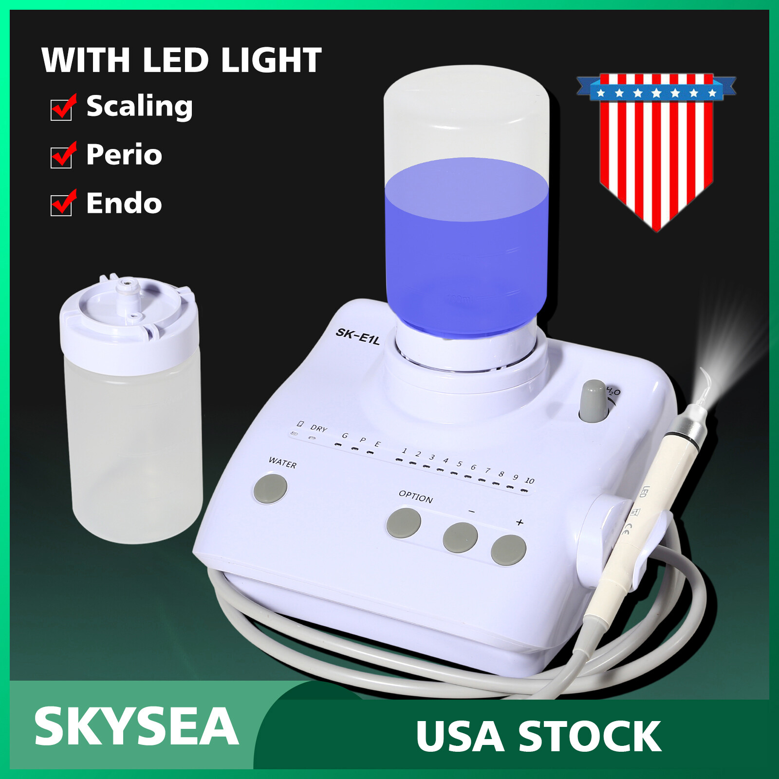 Dental LED Ultrasonic Piezo Scaler w/ auto water supply Fit EMS Woodpecker USA