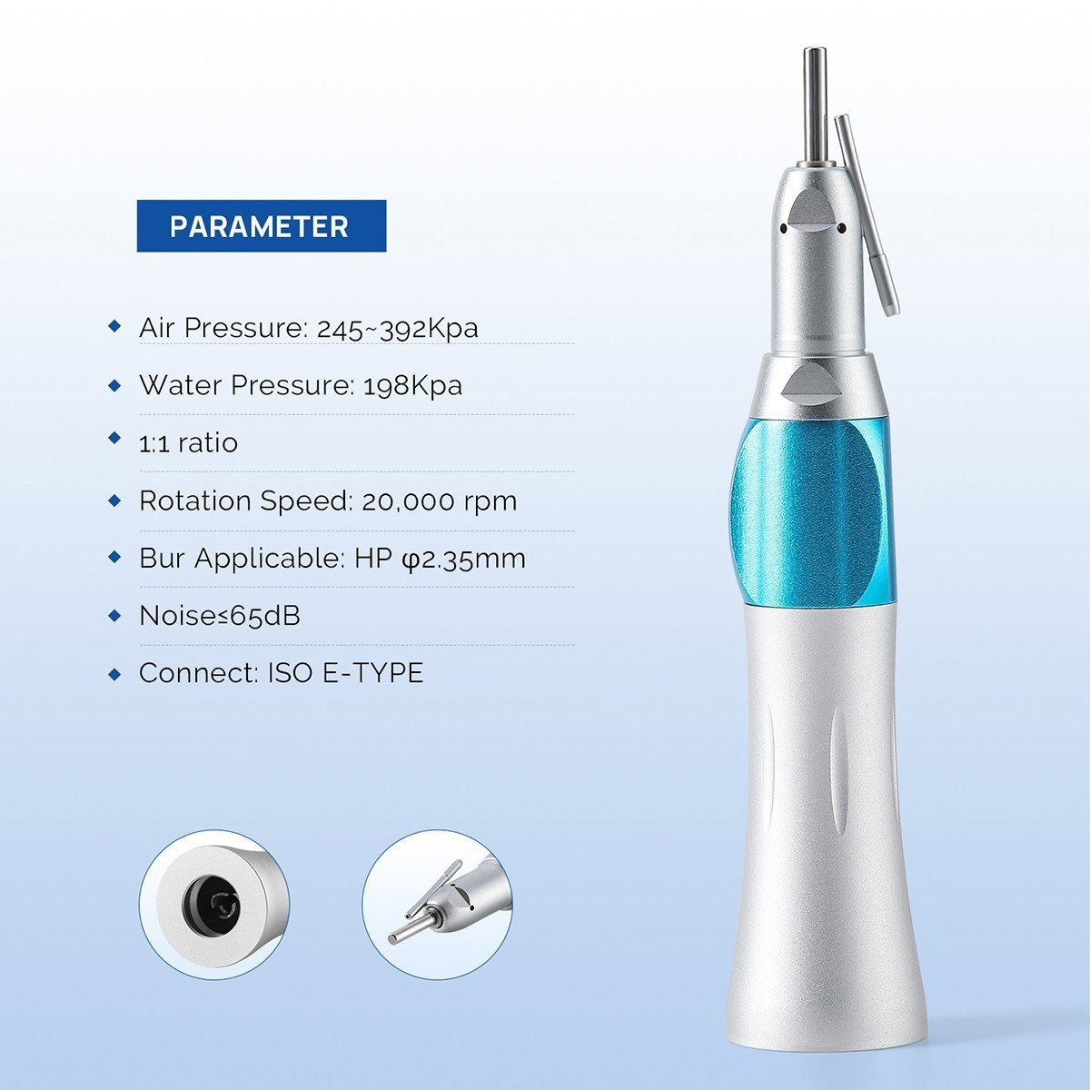NSK Style Dental 1:1 Surgical Straight Handpiece With External irrigation Pipe